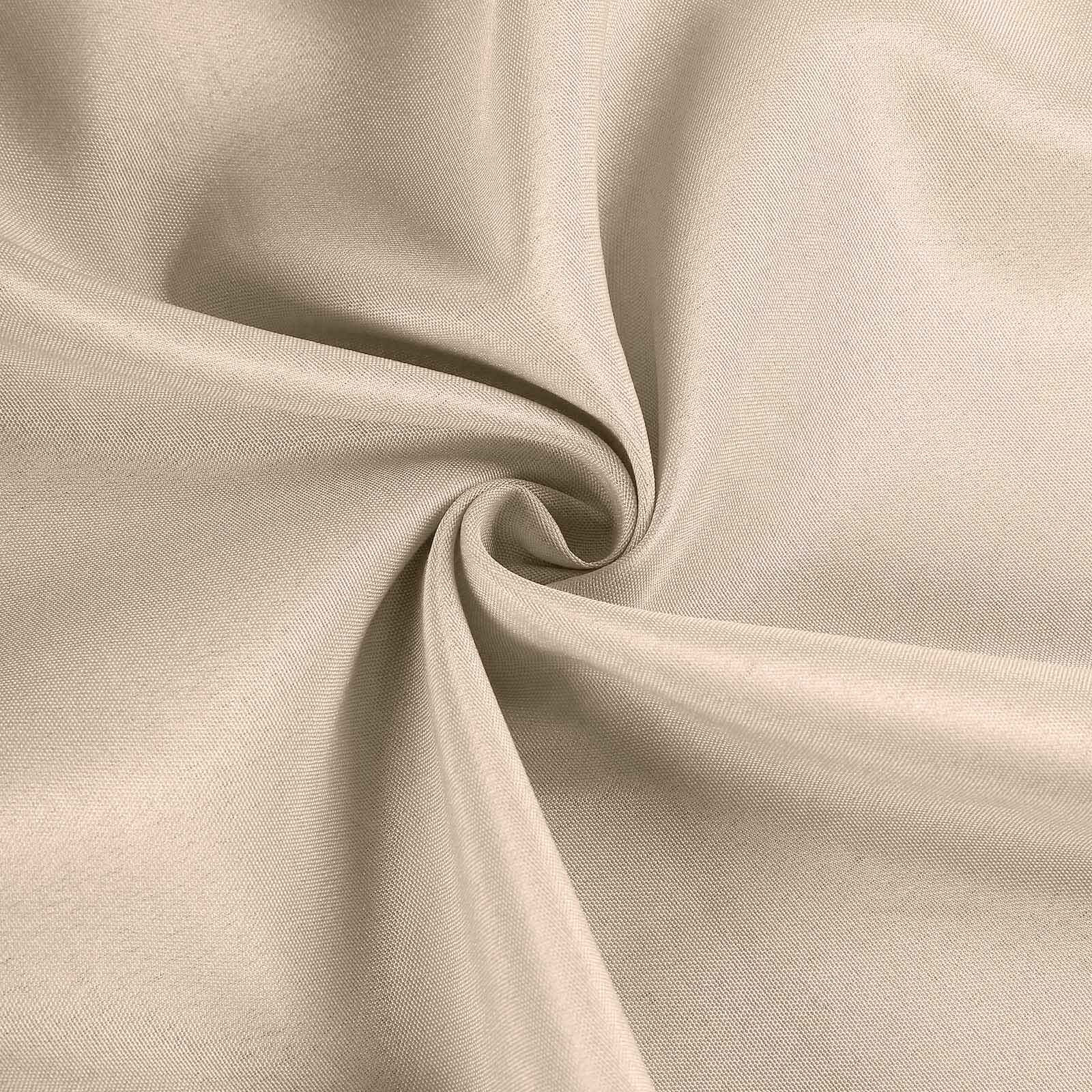 Fitted Polyester 96"x30" Rectangle Tablecloth Nude - Durable and Easy to Maintain Table Cover
