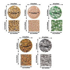 60 Pcs Paper Dinnerware Set with Animal Safari Print - Jungle Theme Party Plates and Napkins for 30 Guests