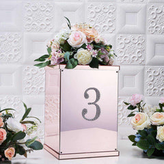 Decorative Rhinestone Number "3" Stickers, Glitter Adhesive Craft Numbers Silver DIY Sparkle Embellishments 6"