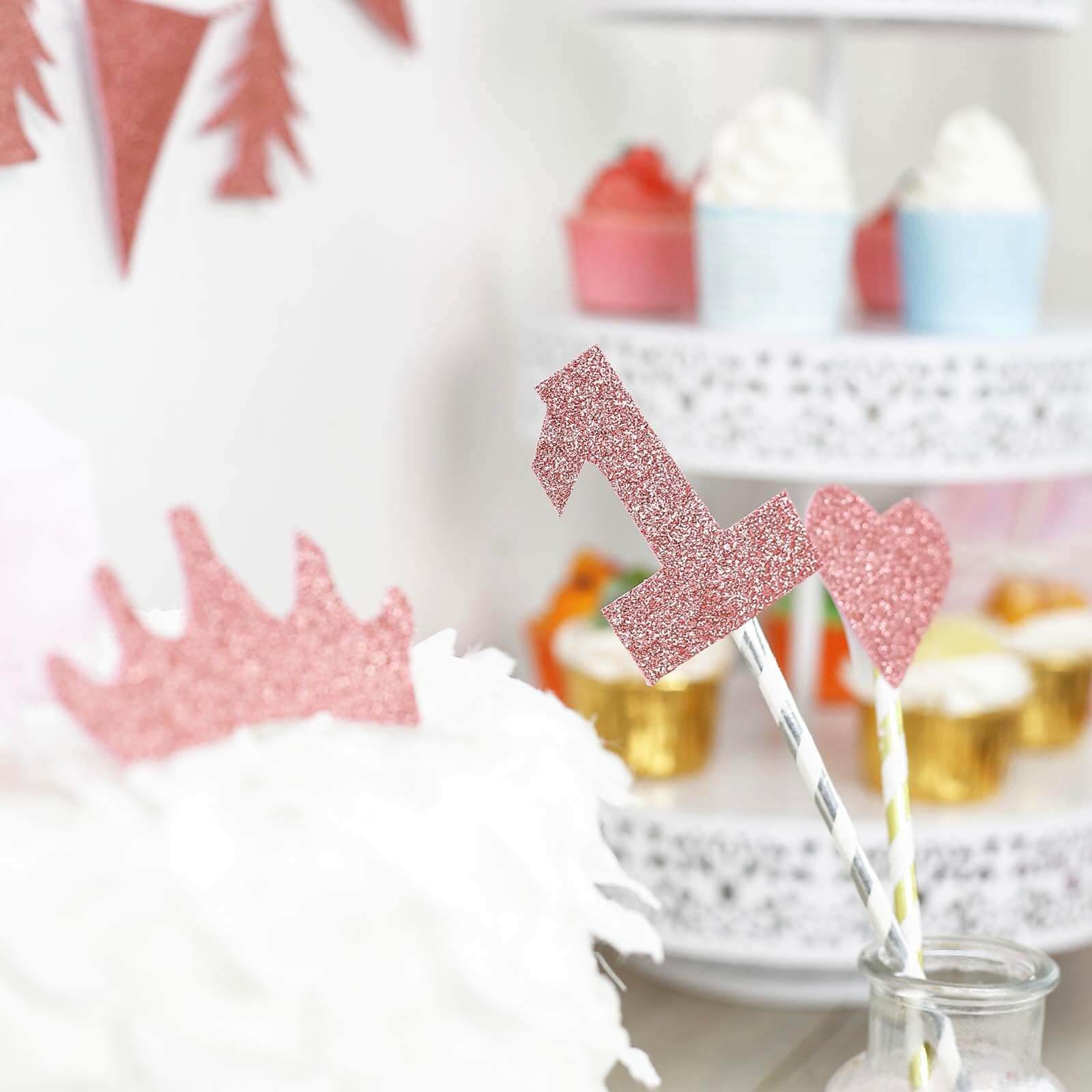 10 Pack 12"x10" Self-Adhesive Glitter DIY Craft Foam Sheets Rose Gold