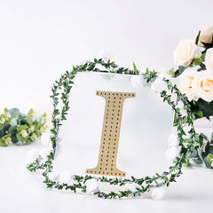 Decorative Rhinestone Alphabet "I" Letter Stickers, Glitter Adhesive Craft Letters Gold DIY Sparkle Embellishments 8"