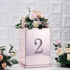 Decorative Rhinestone Number "2" Stickers, Glitter Adhesive Craft Numbers Silver DIY Sparkle Embellishments 6"