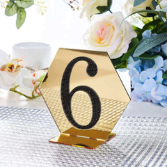 Decorative Rhinestone Number "6" Stickers, Glitter Adhesive Craft Numbers Black DIY Sparkle Embellishments 4"