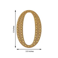 Decorative Rhinestone Alphabet "O" Letter Stickers, Glitter Adhesive Craft Letters Gold DIY Sparkle Embellishments 6"