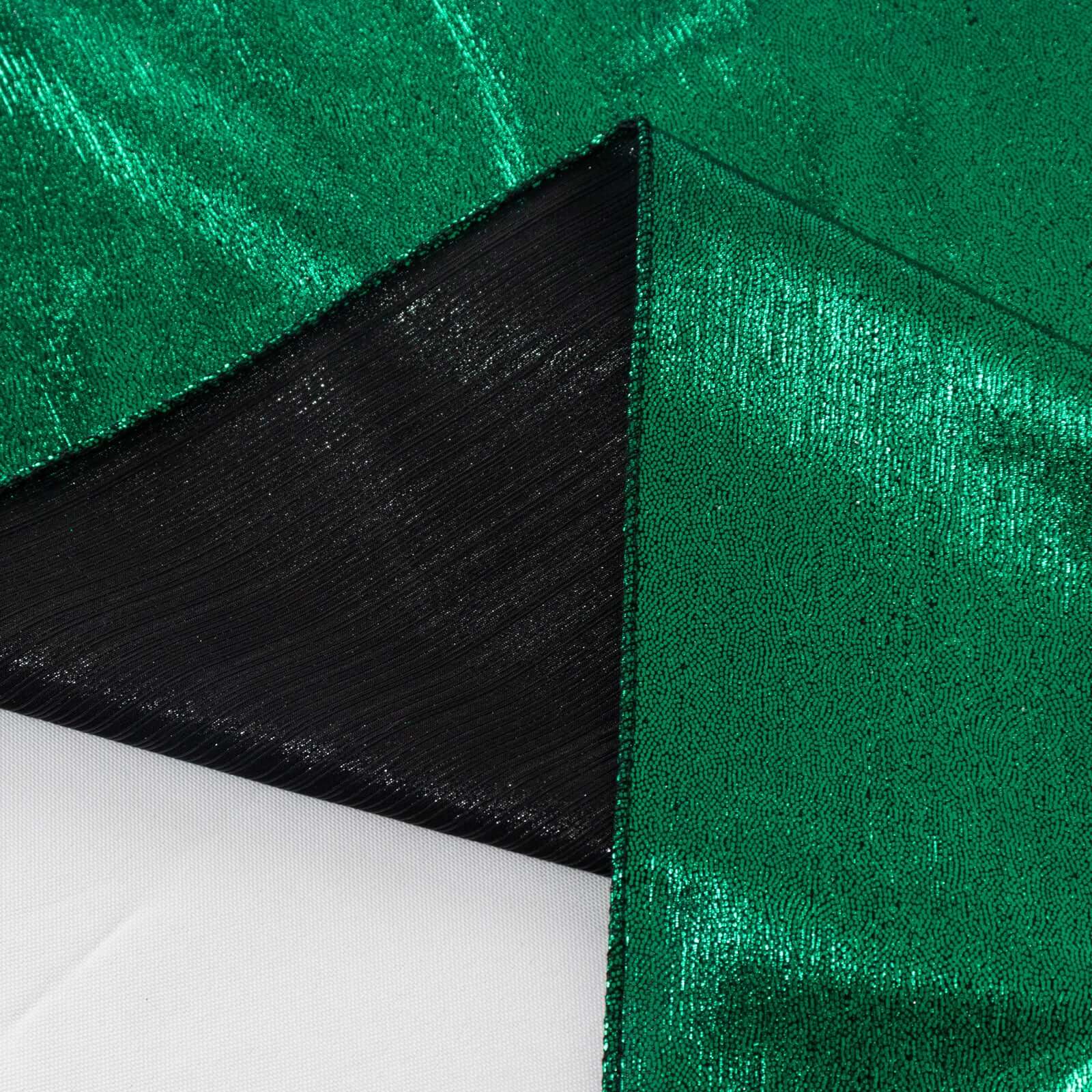 Polyester 72"x72" Table Overlay Square Tablecloth Hunter Emerald Green - Sequin Dots Wrinkle-Free Table Cover