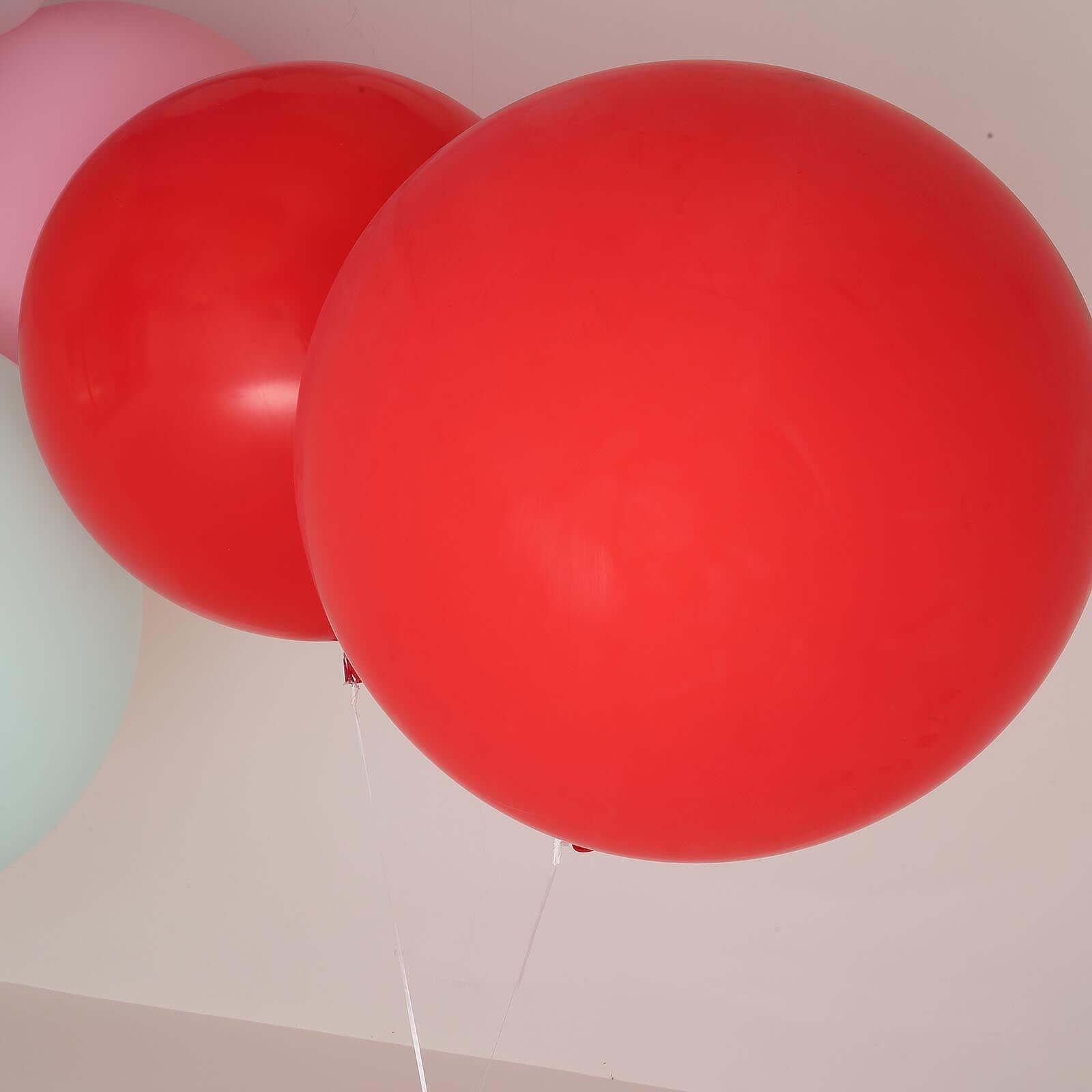 2 Pack 32" Large Matte Red Helium or Air Premium Latex Balloons