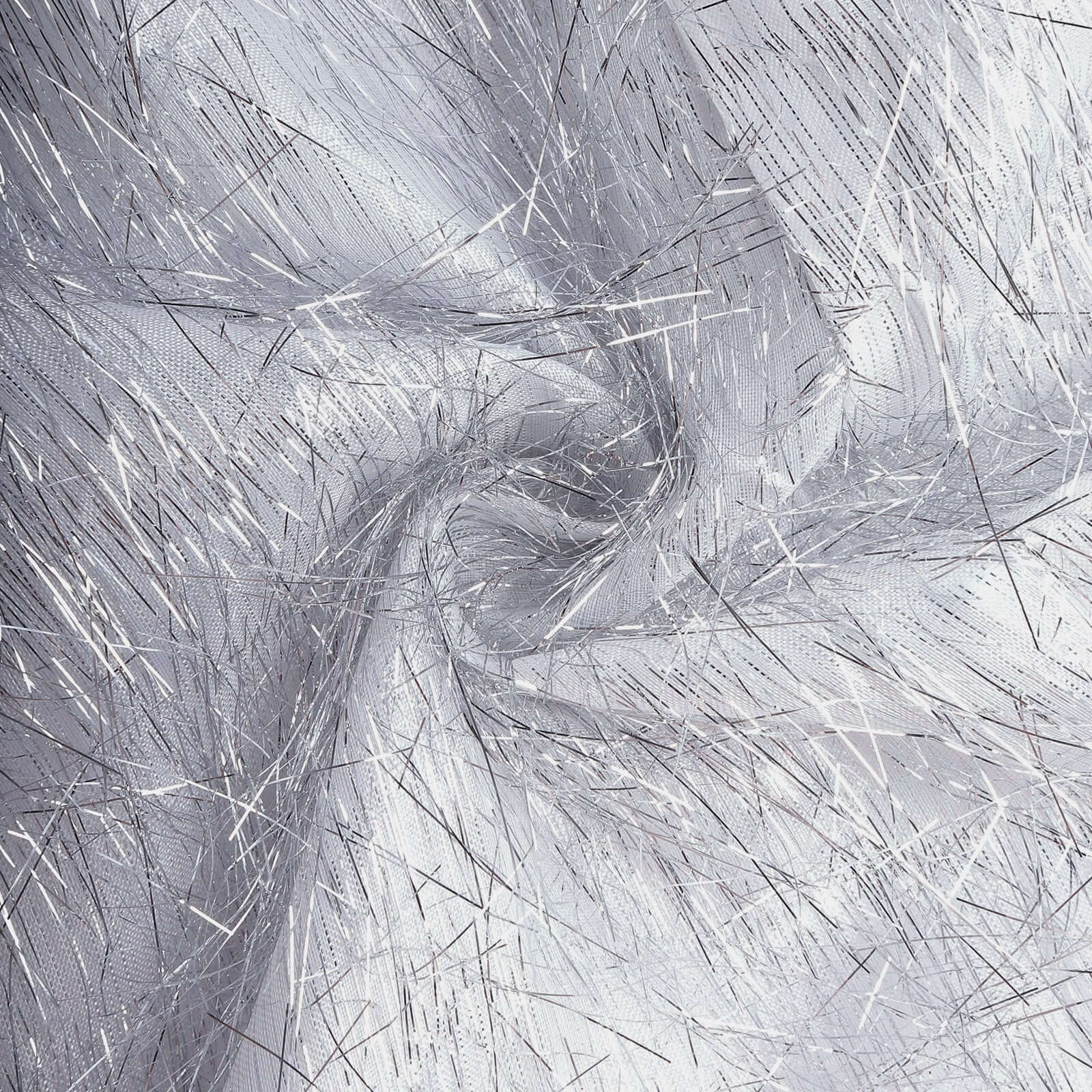 8ft Silver Metallic Fringe Shag Event Drapery Panel, Shimmery Tinsel Polyester Divider Backdrop Curtain