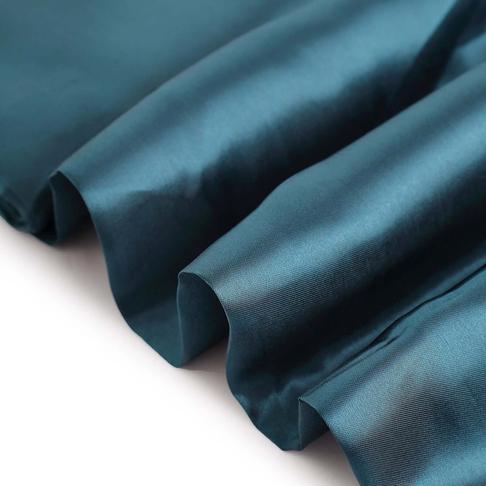 10 Yards x 54" Peacock Teal Satin Fabric Bolt