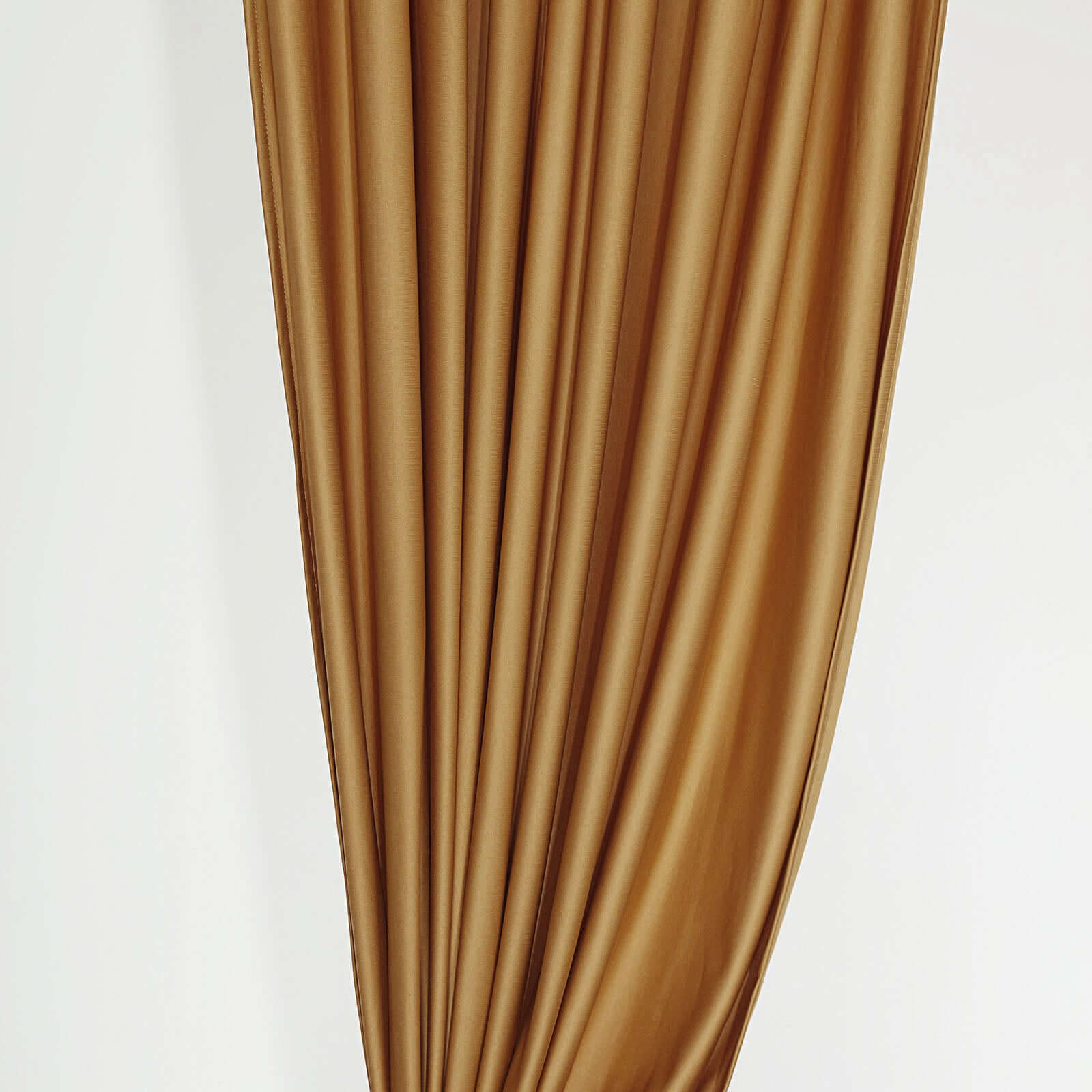 2 Pack Gold Scuba Polyester Event Curtain Drapes, Durable Flame Resistant Backdrop Event Panels Wrinkle Free with Rod Pockets - 10ftx10ft