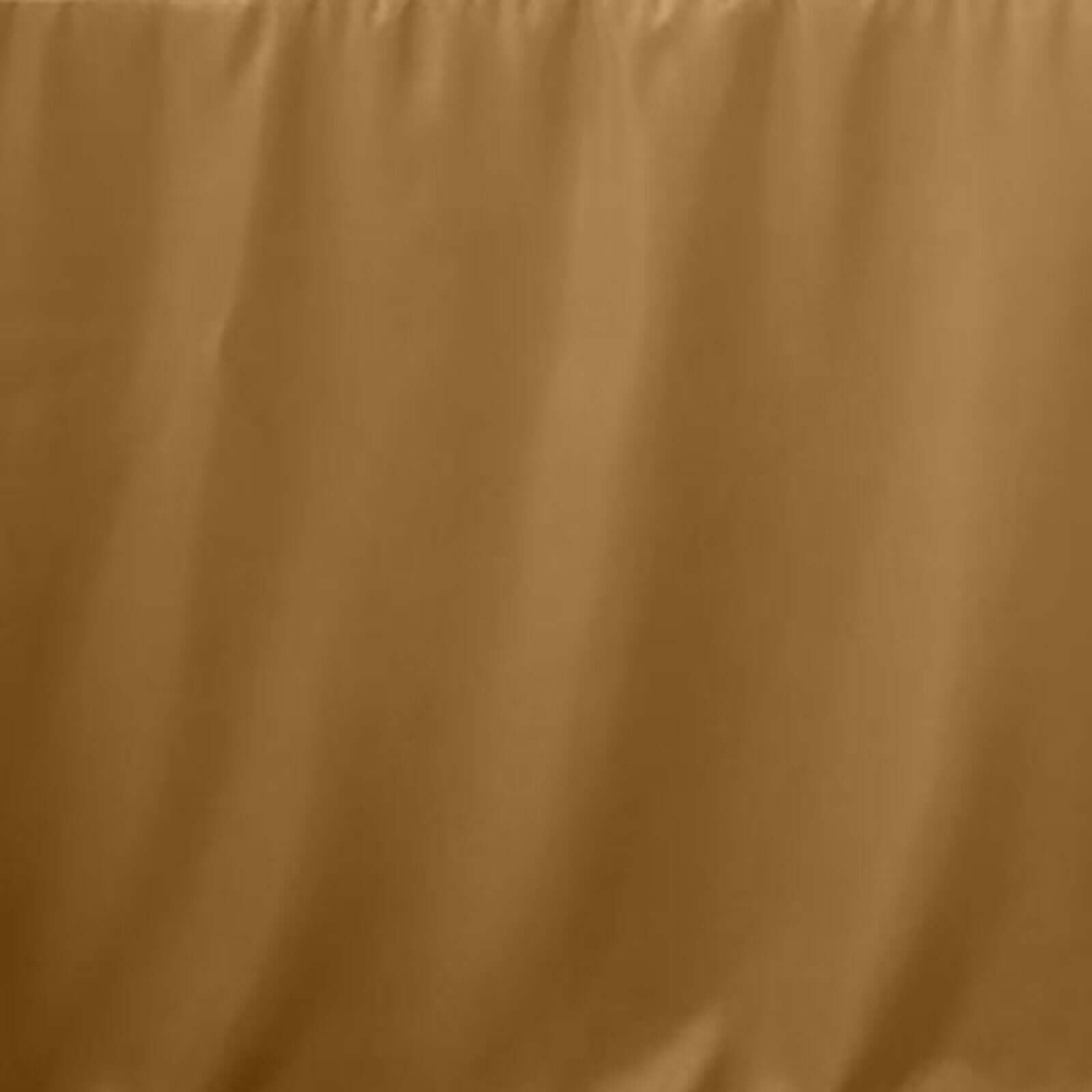 Fitted Polyester 96"x30" Rectangle Tablecloth Gold - Durable and Easy to Maintain Table Cover for Events for Trade Shows, Catering & Events