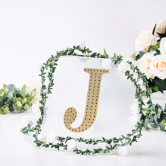 Decorative Rhinestone Alphabet "J" Letter Stickers, Glitter Adhesive Craft Letters Gold DIY Sparkle Embellishments 8"