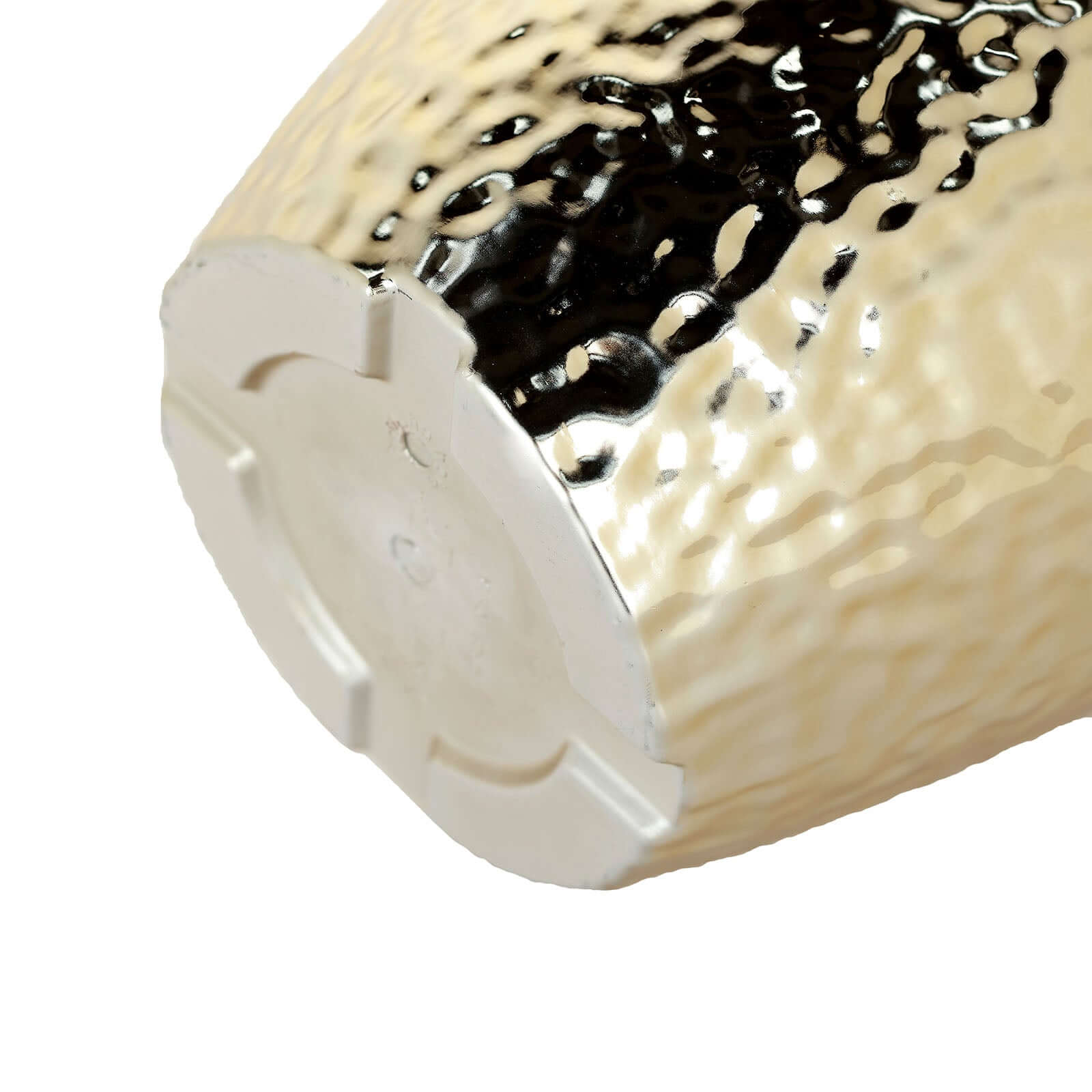 11" Gold Hammered Design Large Indoor Flower Plant Pot, Decorative Greenery Planter