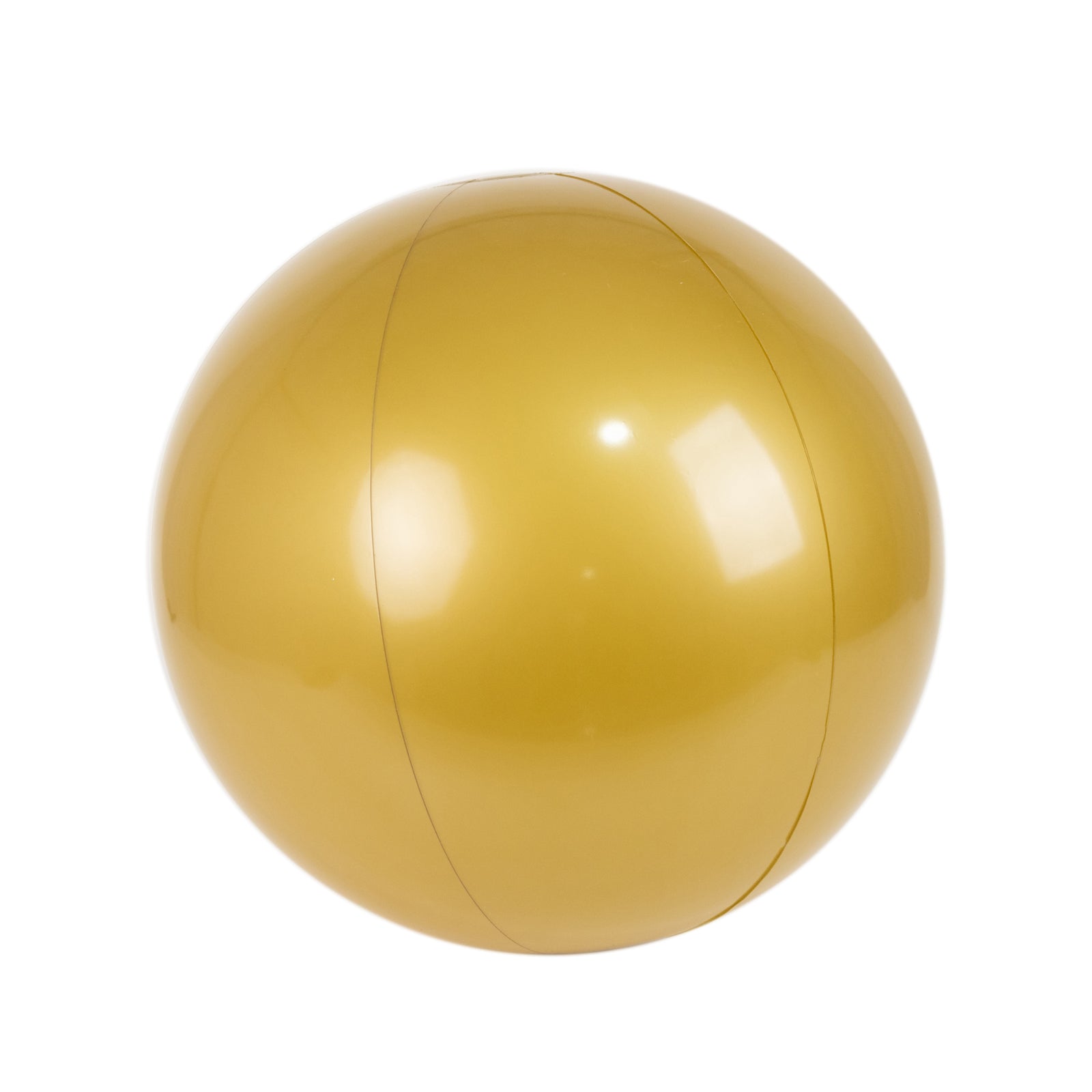 2 Pack 16" Inflatable Gold Decorative Balls - Round Vinyl Pool and Party Balls, Lightweight & Fun