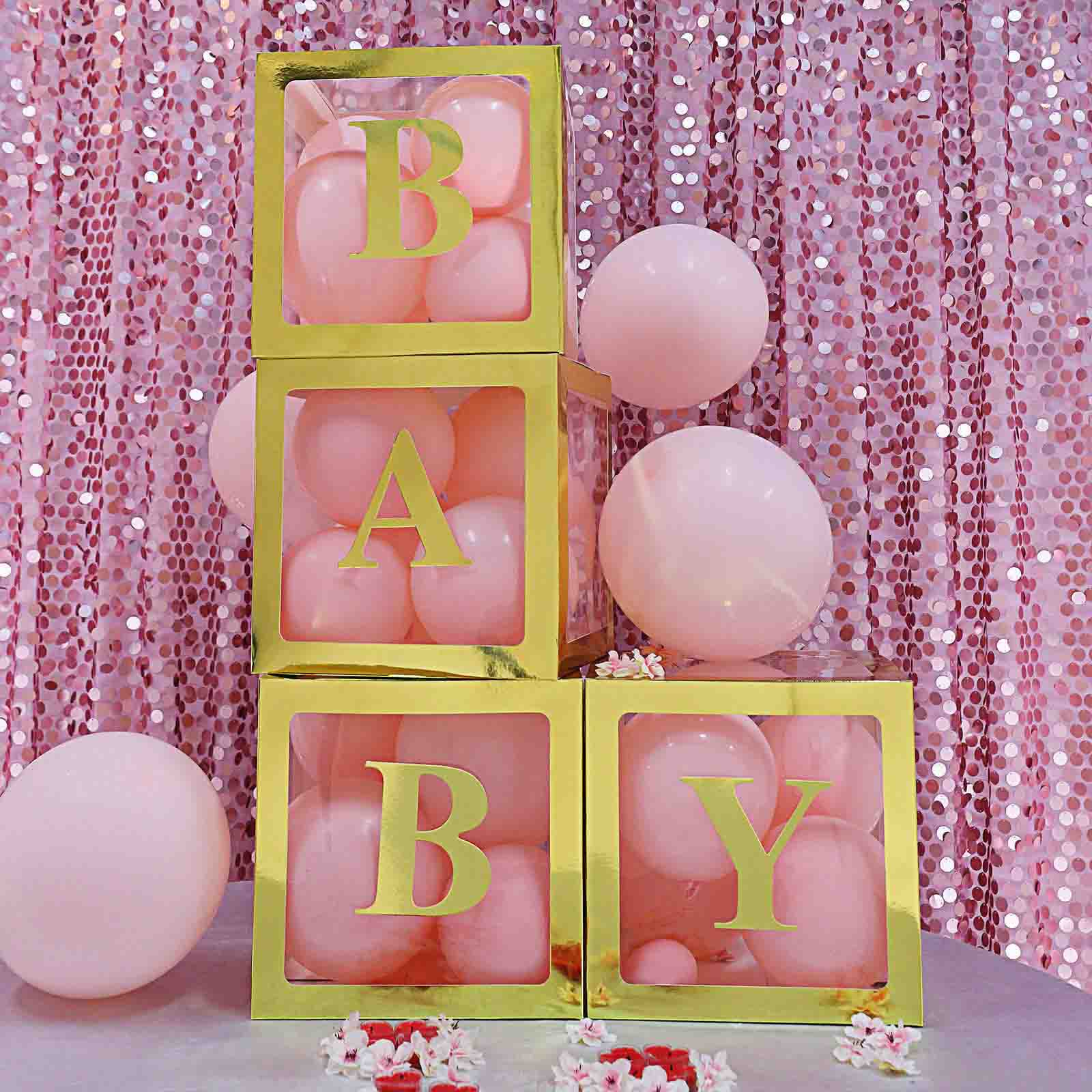 4 Pack 5" Metallic Gold Alphabet Stickers Banner, Customizable Stick on Gold Letters - A