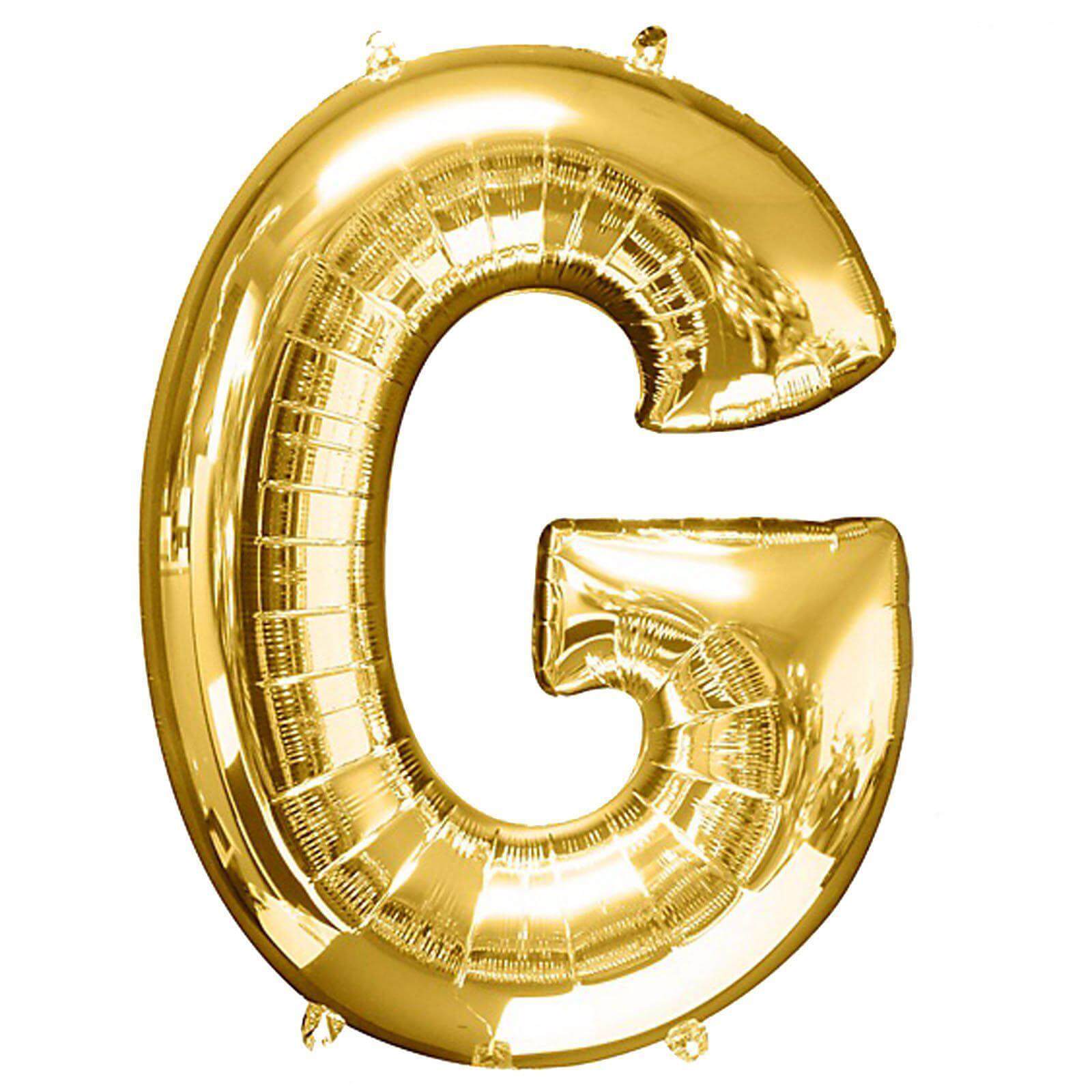 35" Gold Letter and Number Balloons, Shiny Metallic Mylar Foil Helium Air Balloons