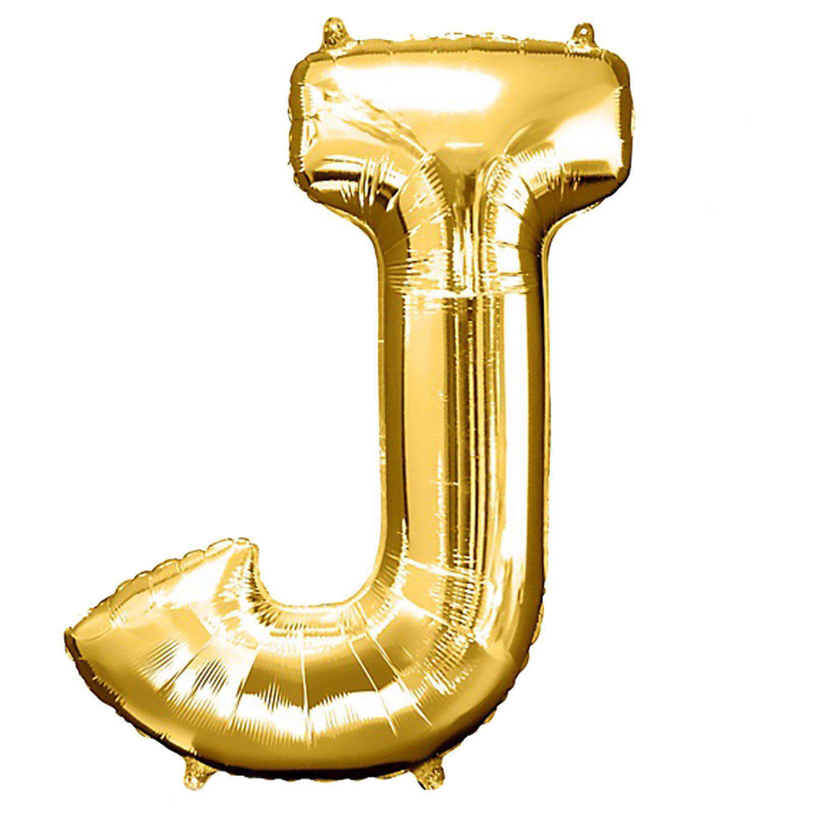 35" Gold Letter and Number Balloons, Shiny Metallic Mylar Foil Helium Air Balloons