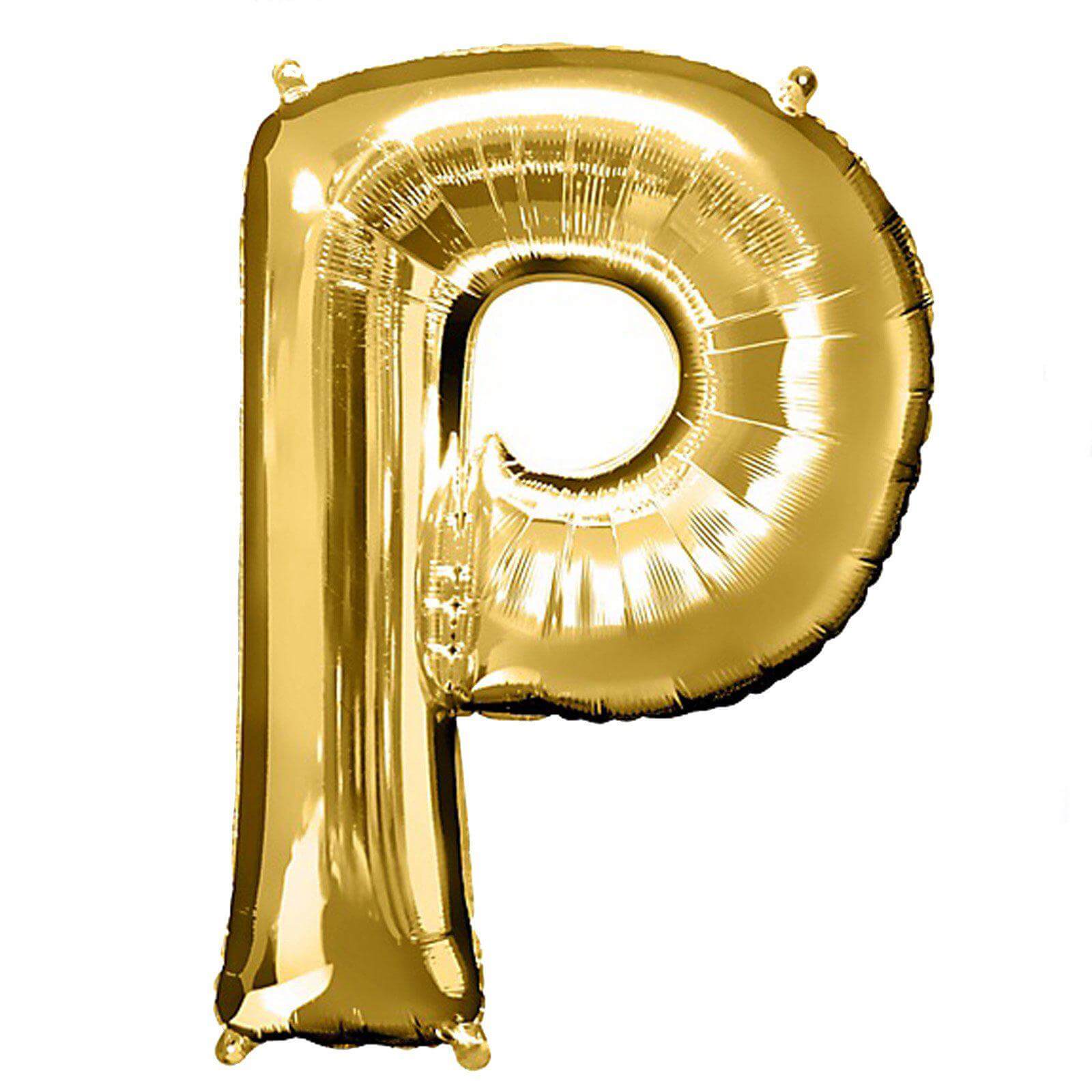 35" Gold Letter and Number Balloons, Shiny Metallic Mylar Foil Helium Air Balloons