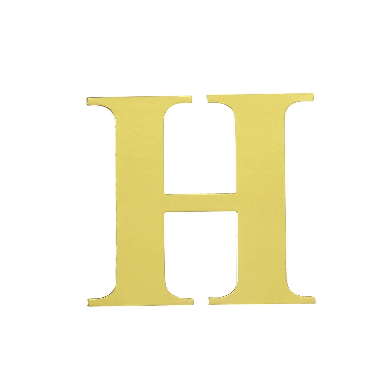 4 Pack 5" Metallic Gold Alphabet Stickers Banner, Customizable Stick on Gold Letters - H
