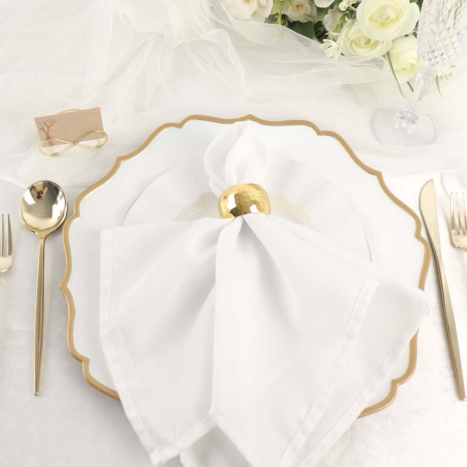 10-Pack Metal Card Holder Stands Infinity Design Gold - Table Number Stands and Wedding Place Card Menu Clips 3"