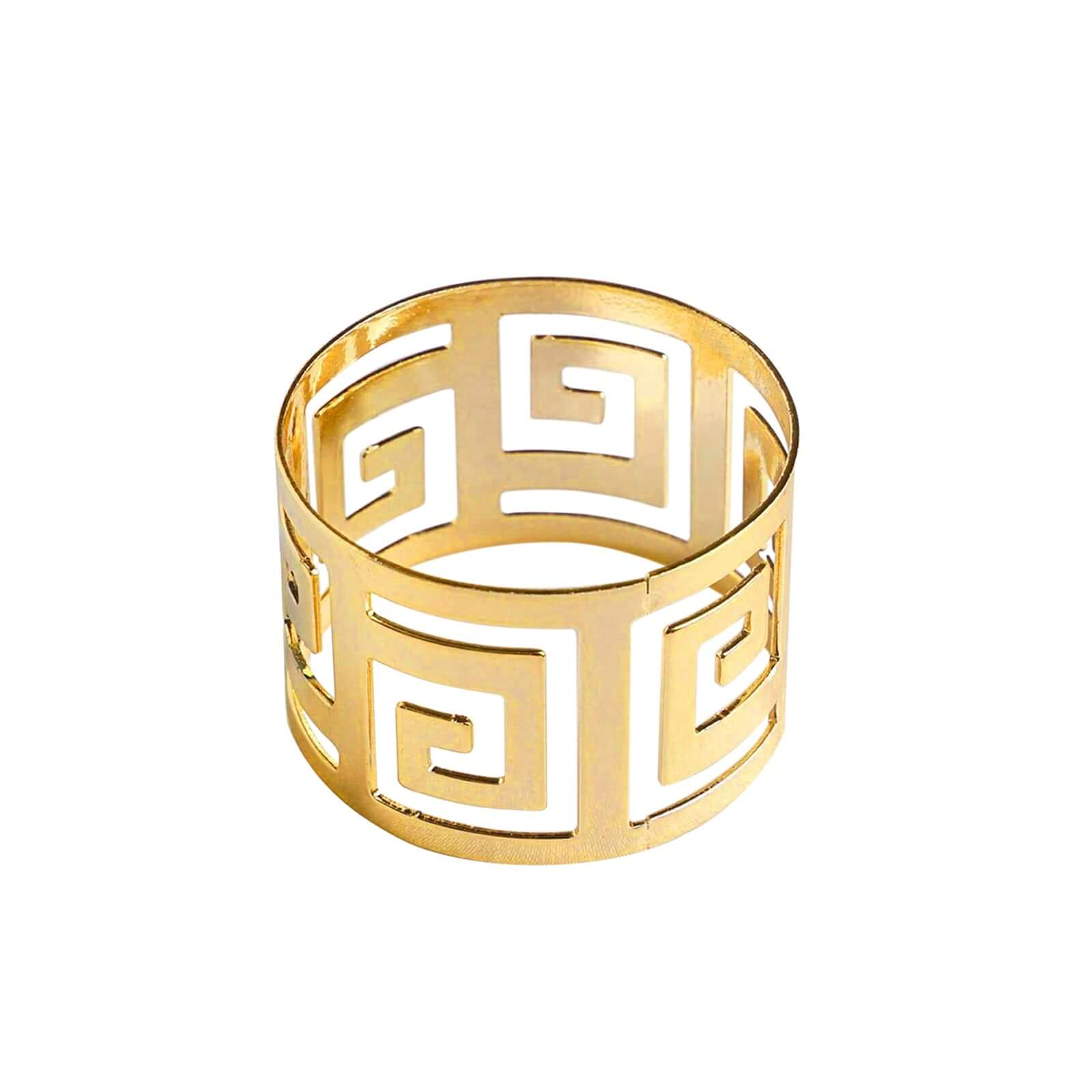 4 Pack Alluring Gold Plated Aluminum Napkin Rings