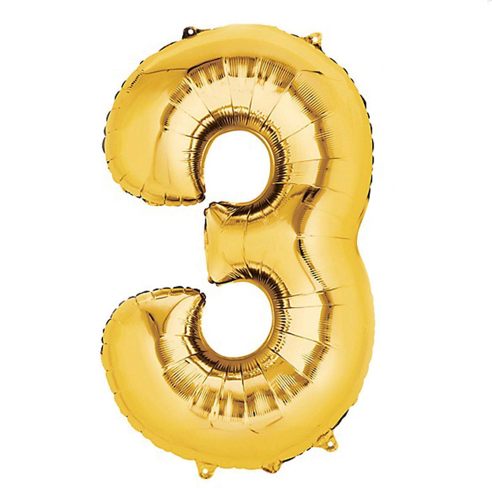 35" Gold Letter and Number Balloons, Shiny Metallic Mylar Foil Helium Air Balloons