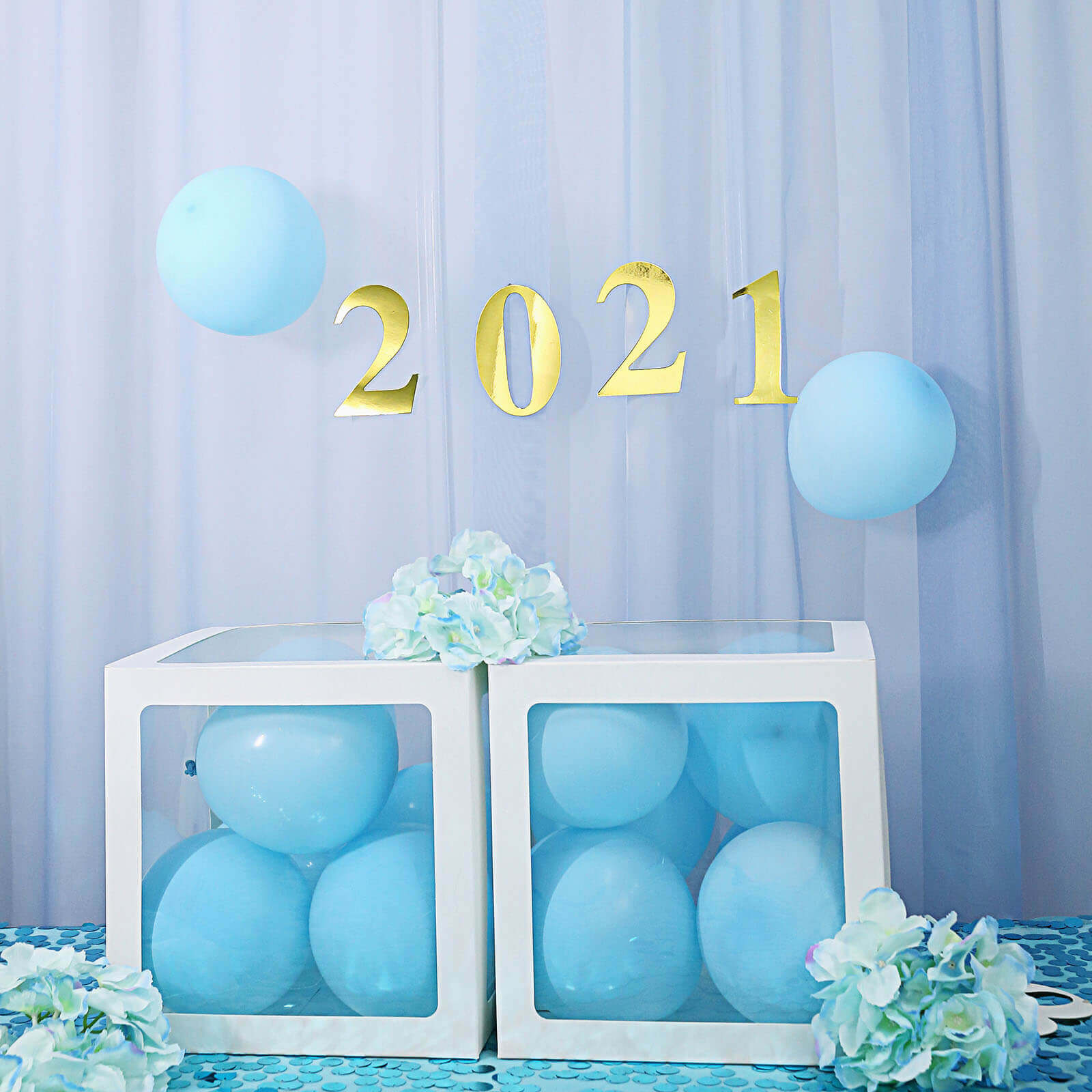 4 Pack 5" Metallic Gold 0-9 Number Stickers Banner, Customizable Stick On Numbers - 0