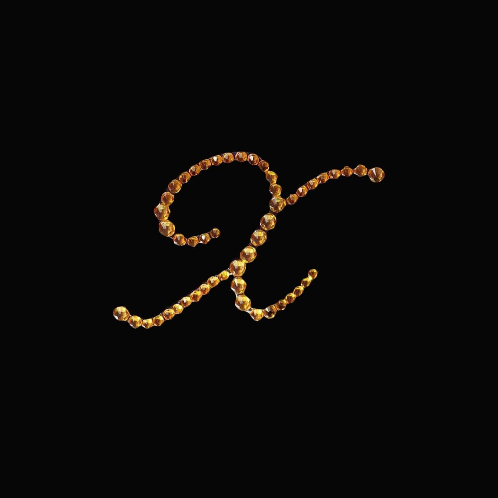 12 Pack 1.5" Gold Rhinestone Monogram Letter Jewel Sticker Self Adhesive DIY Diamond Decor - X