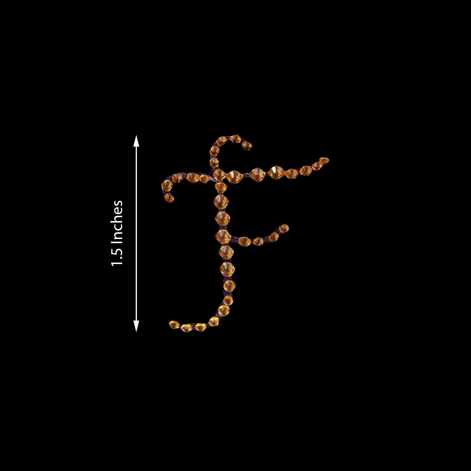 12 Pack 1.5" Gold Rhinestone Monogram Letter Jewel Sticker Self Adhesive DIY Diamond Decor - F