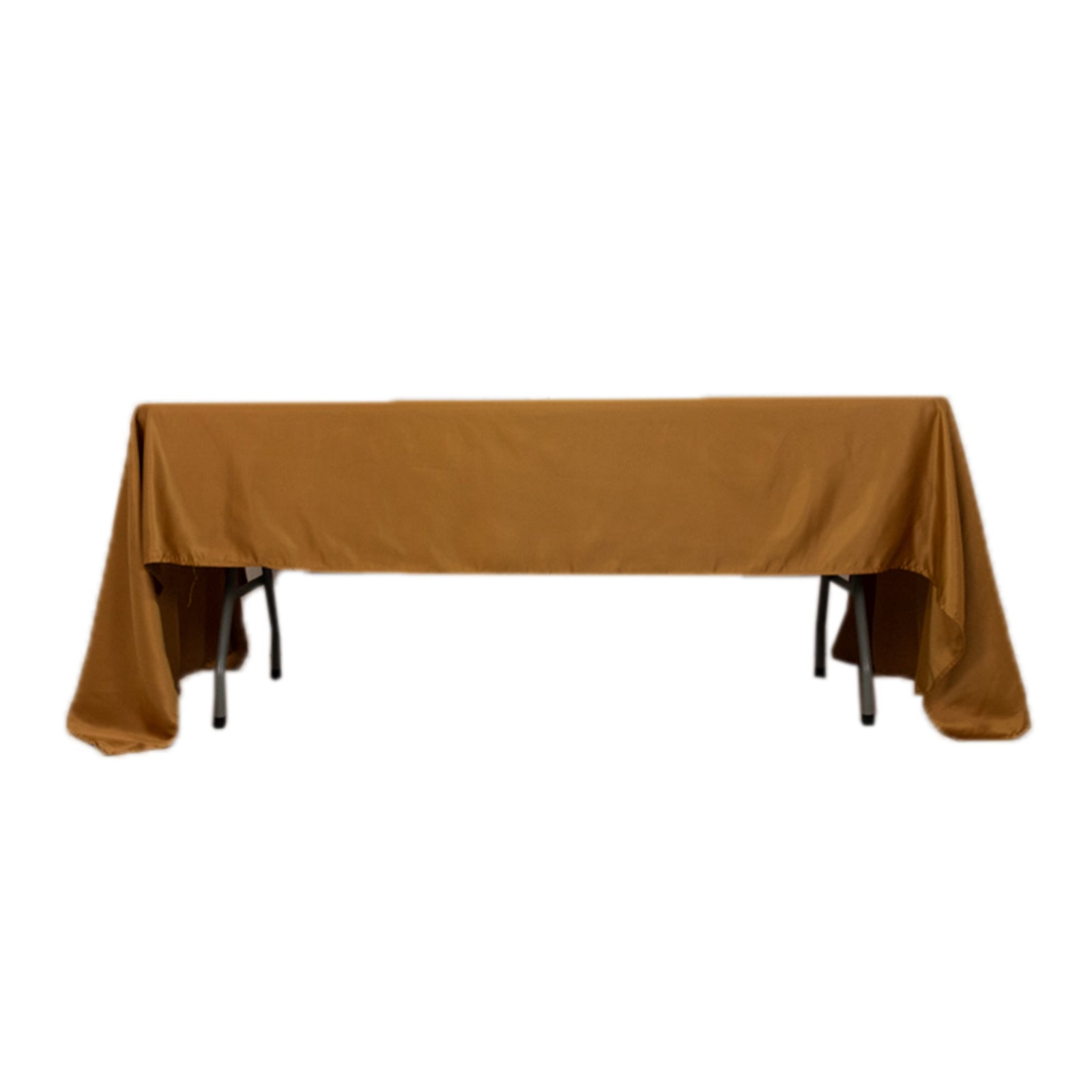 Lamour Satin 60"x126" Rectangle Tablecloth Gold - Soft & Silk-Like Table Cover for Upscale Dining