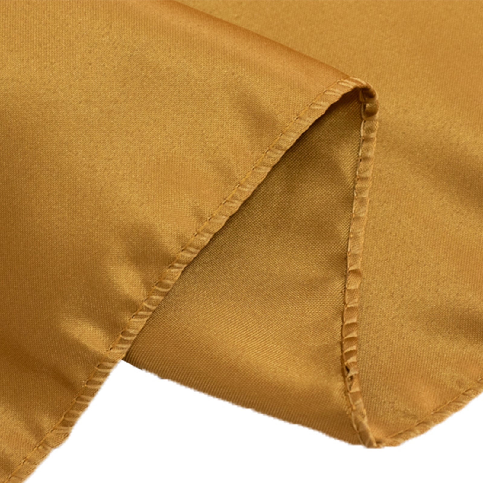 Lamour Satin 72"x72" Table Overlay Square Tablecloth Gold - Smooth Finish for Luxurious Events