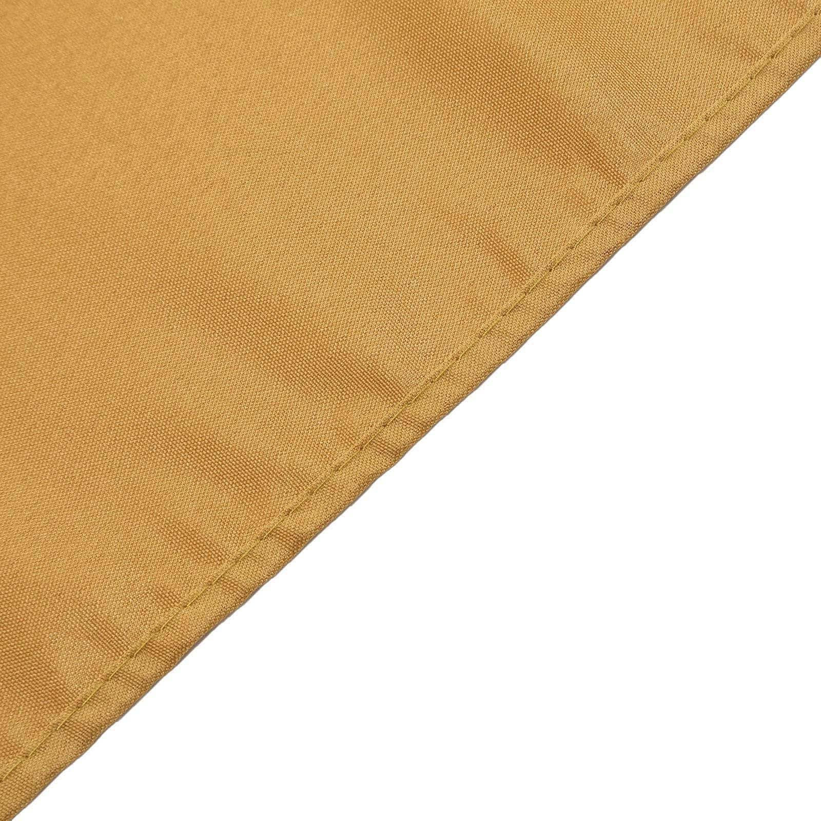Polyester 72"x120" Rectangle Tablecloth Gold - Durable and Stylish for Events