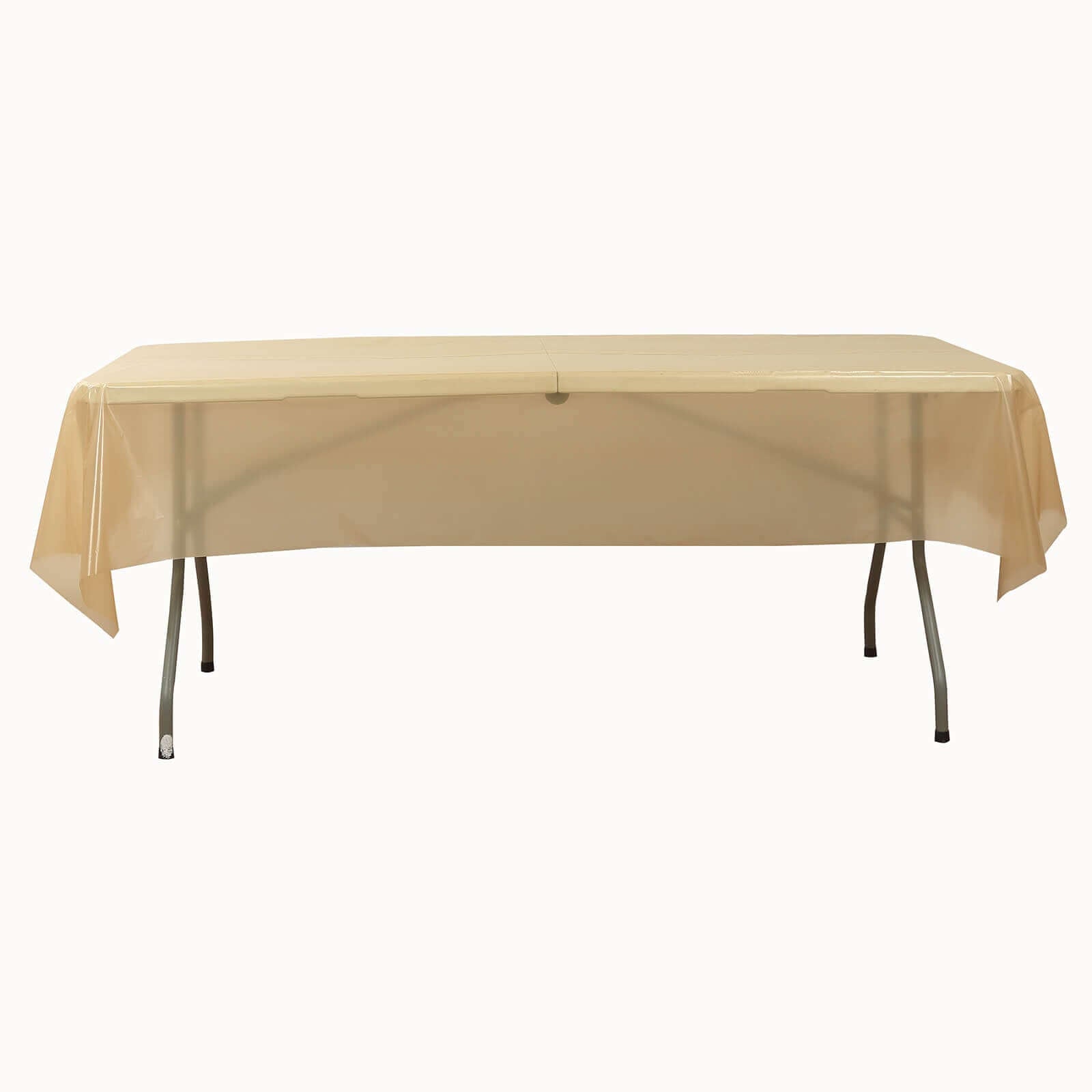 Plastic Table Cover Roll Gold with Slide Cutter - Customizable Disposable Tablecloth Roll 54"x300ft