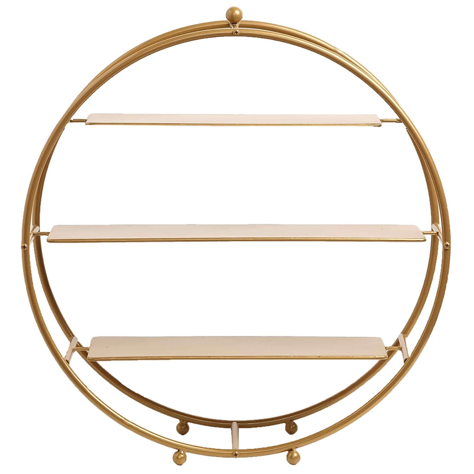 3-Tier Metal Round Cupcake Stand Matte Gold - Stylish Dessert Holder Appetizer Display for Modern Weddings Dessert Buffets & Celebrations 21"