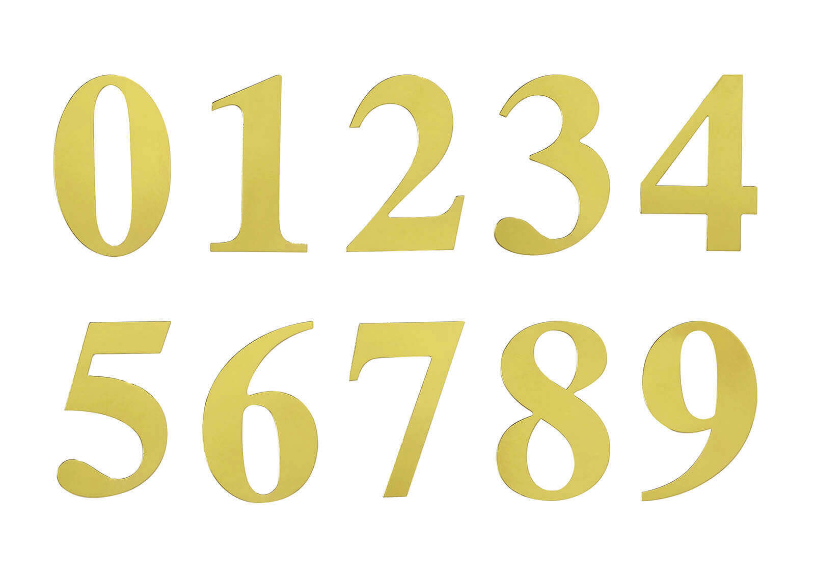 4-Pack Stickers Banner Custom 0-9 Number "9" Design Gold - Milestone Age and Date Stick-On Numbers 5"