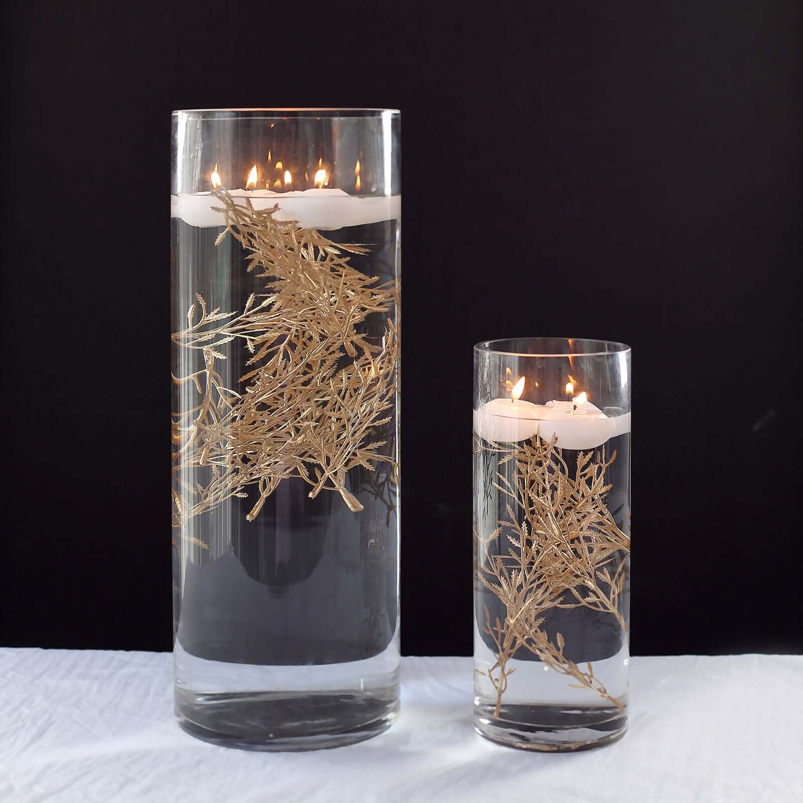 25-Pack Artificial Fern Leaf Branch Stems Metallic Gold - Versatile Faux Stems for Floral Bouquets Vase Displays & Event Decor 6"