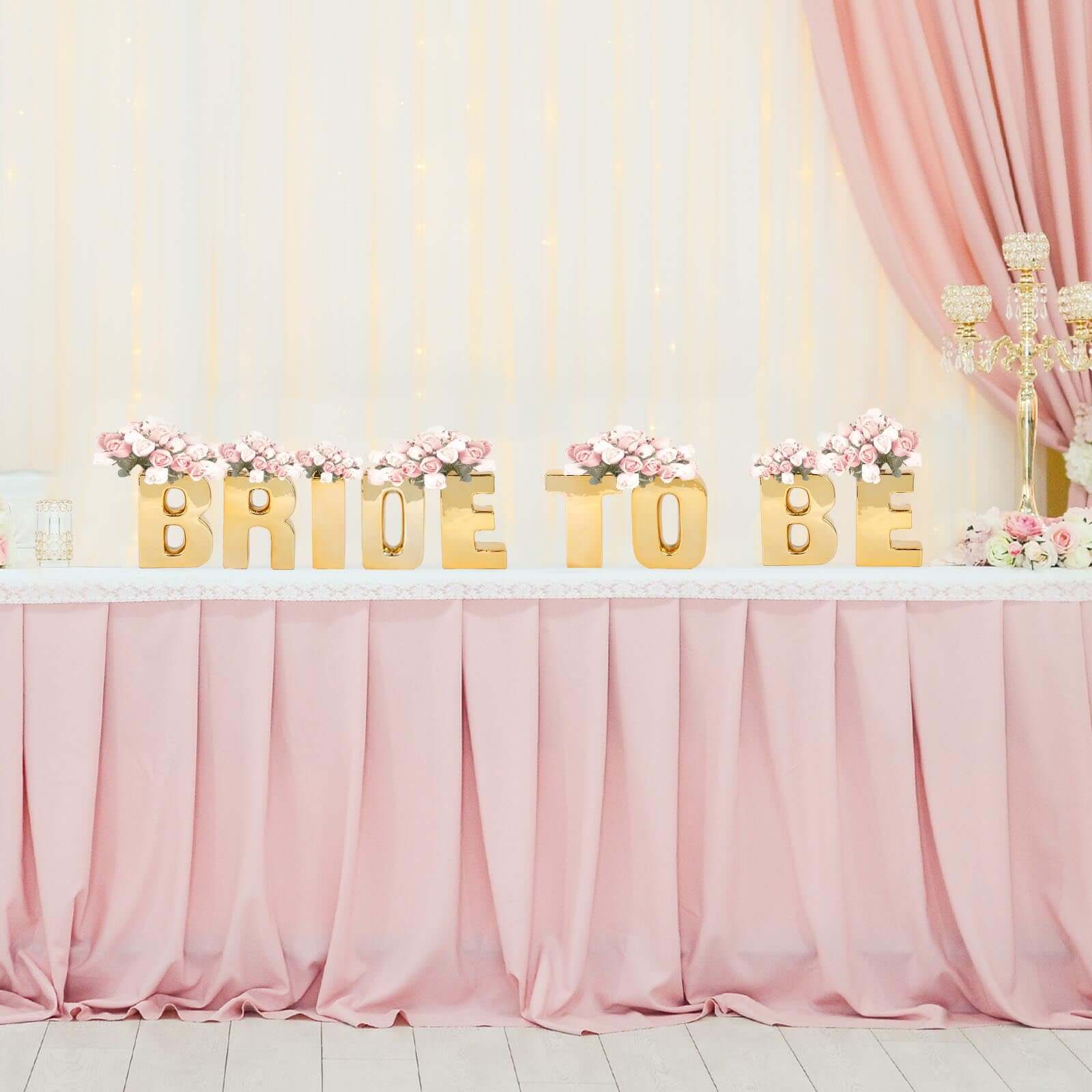 Shiny Ceramic Vase Letter "R" Gold Plated - Chic Bud Planter Pot for Events & Decor 6"