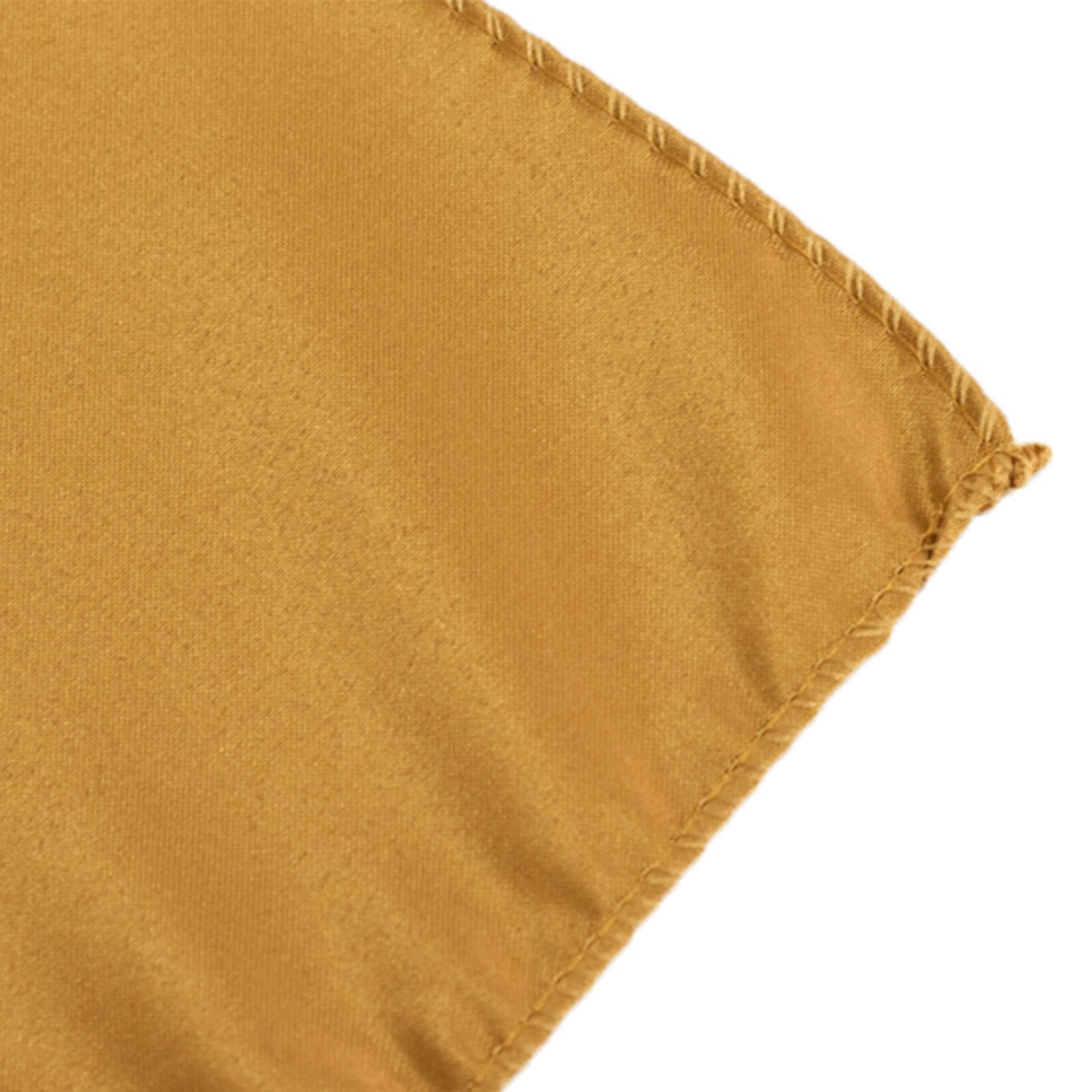 Lamour Satin 72"x72" Table Overlay Square Tablecloth Gold - Smooth Finish for Luxurious Events