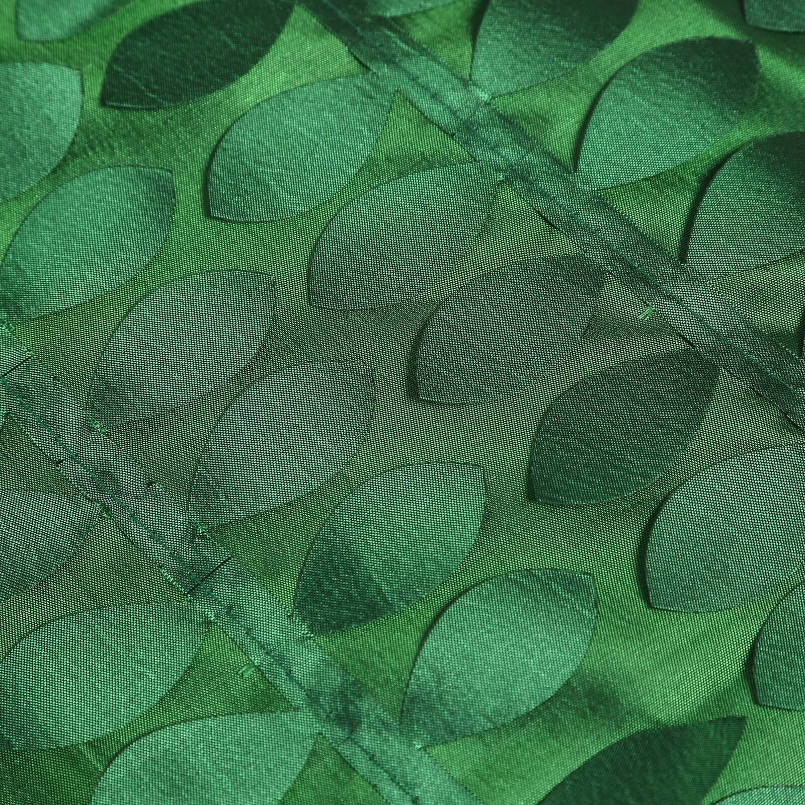 Taffeta 54"x54" Square Tablecloth Green 3D Leaf Petal Table Cover