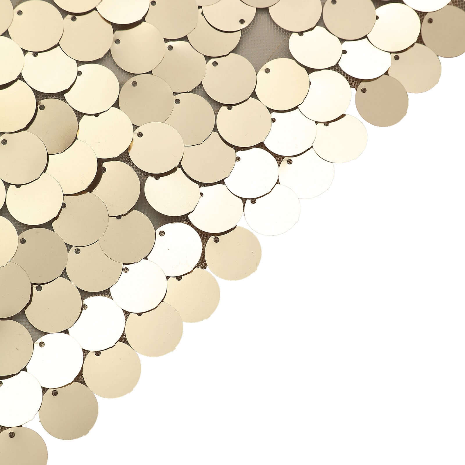 7ft Sparkly Champagne Double Sided Big Payette Sequin Chiara Backdrop Stand Cover For Fitted Round Top Wedding Arch