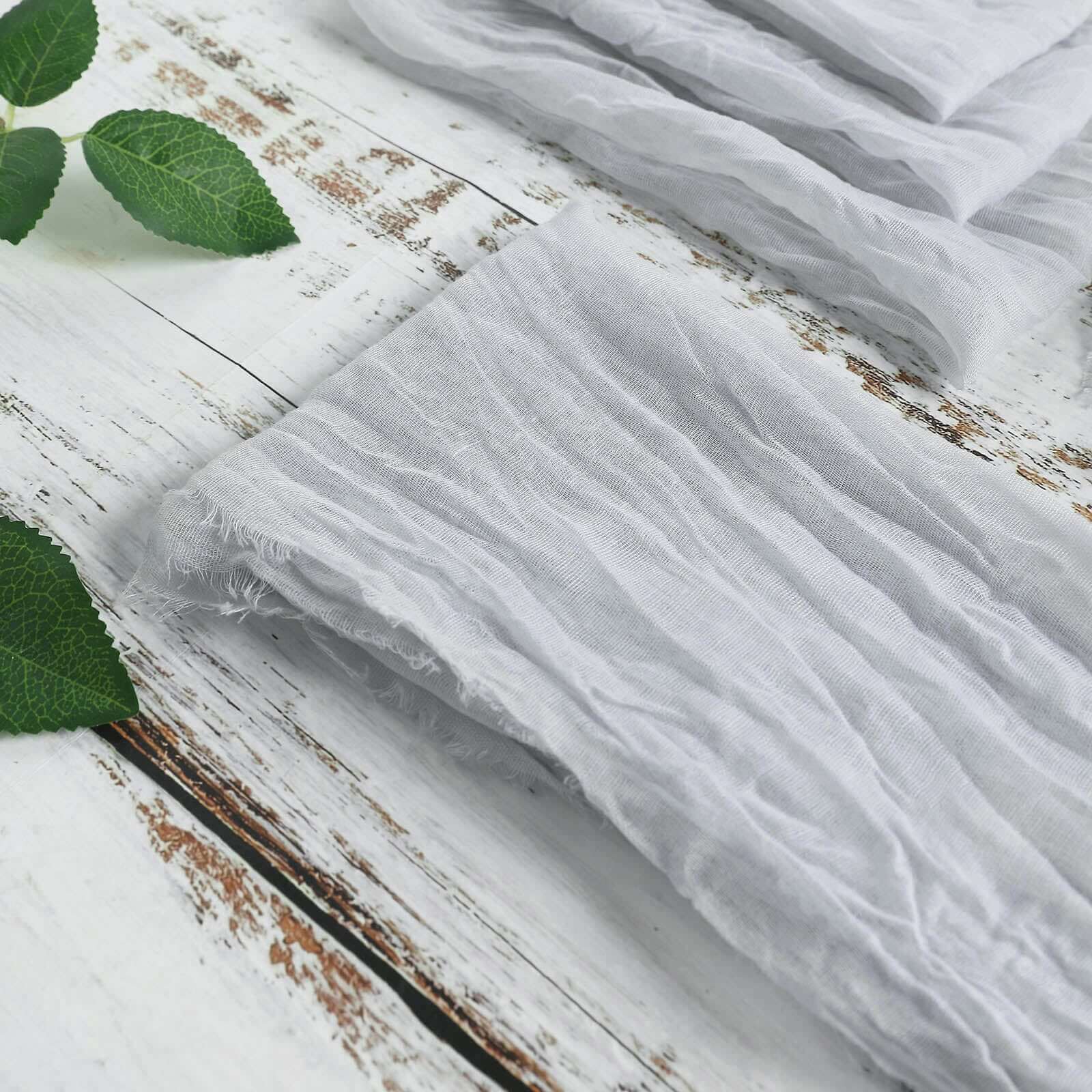 5 Pack Gauze Cheesecloth 24"x19" Napkins Silver Reusable Dinner Napkins