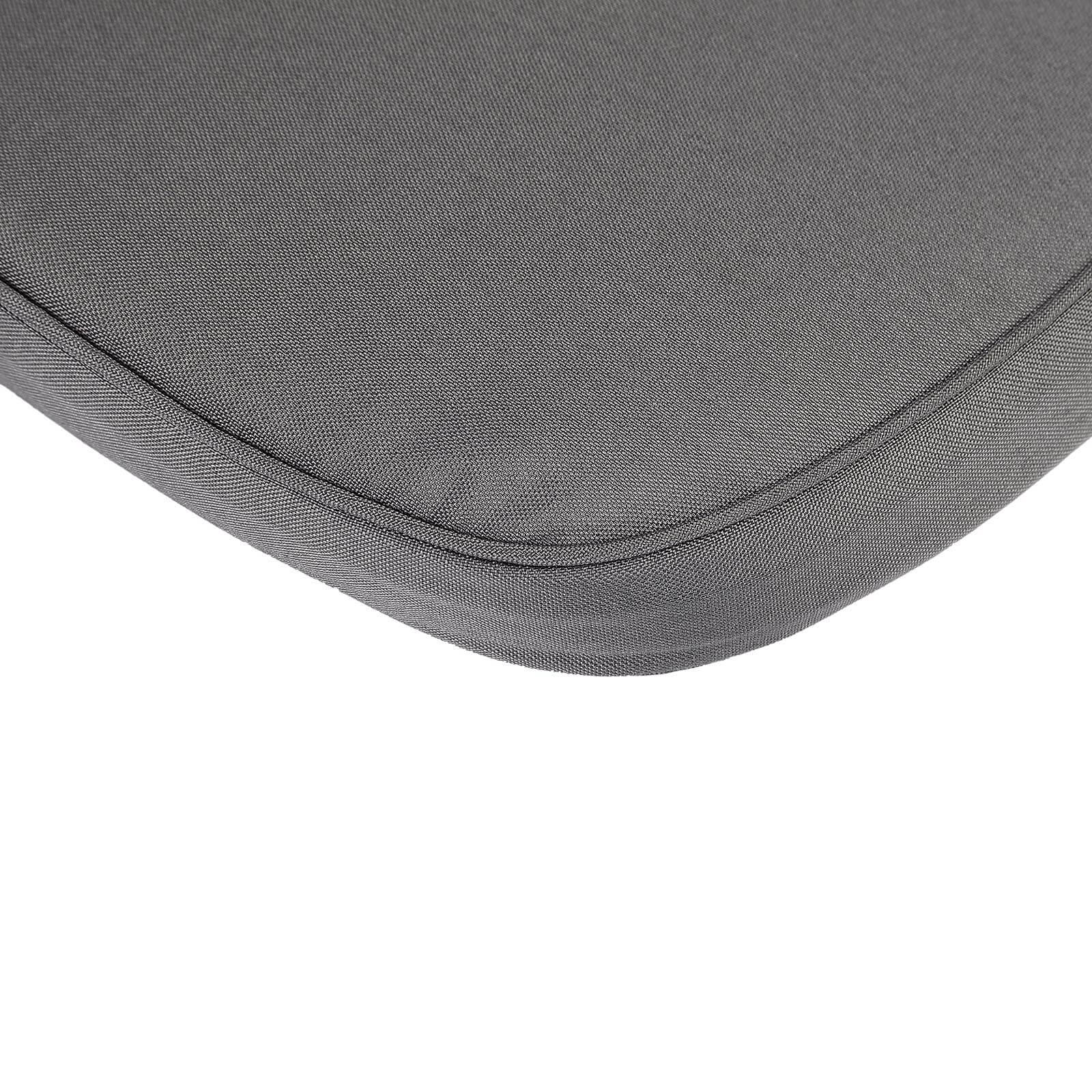 Chiavari Chair Cushion with 1.5" Thick Memory Foam and Ties Charcoal Gray - Stylish Removable Cover for Comfort