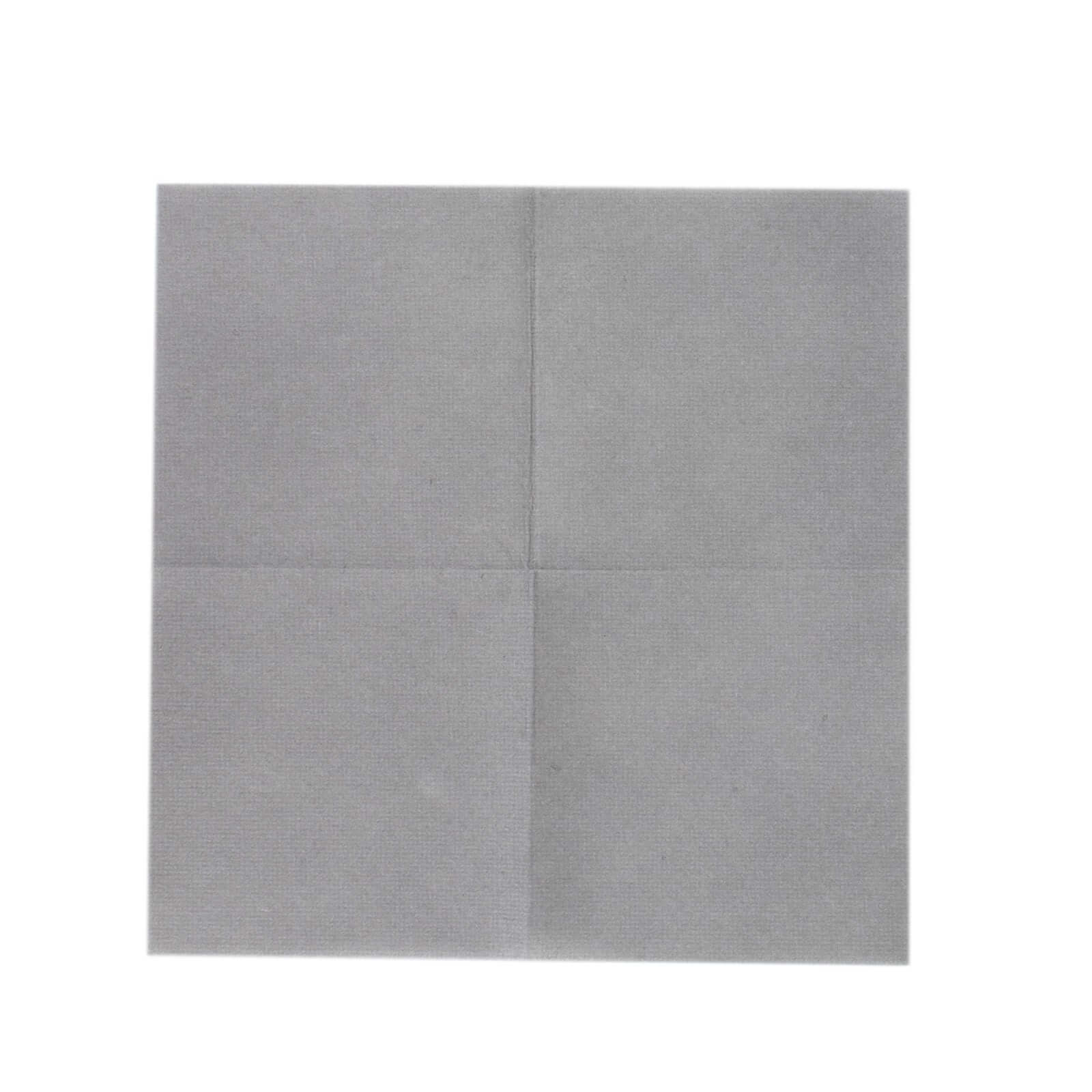 20 Pack Linen-Like Paper 5"x5" Napkins Silver - Highly Absorbent Airlaid Napkins