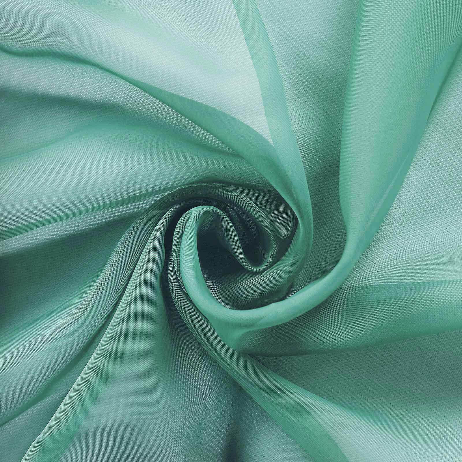 5 Pack Organza Chair Sashes Hunter Emerald Green - Reusable Sheer Chair Bows 6"x108"