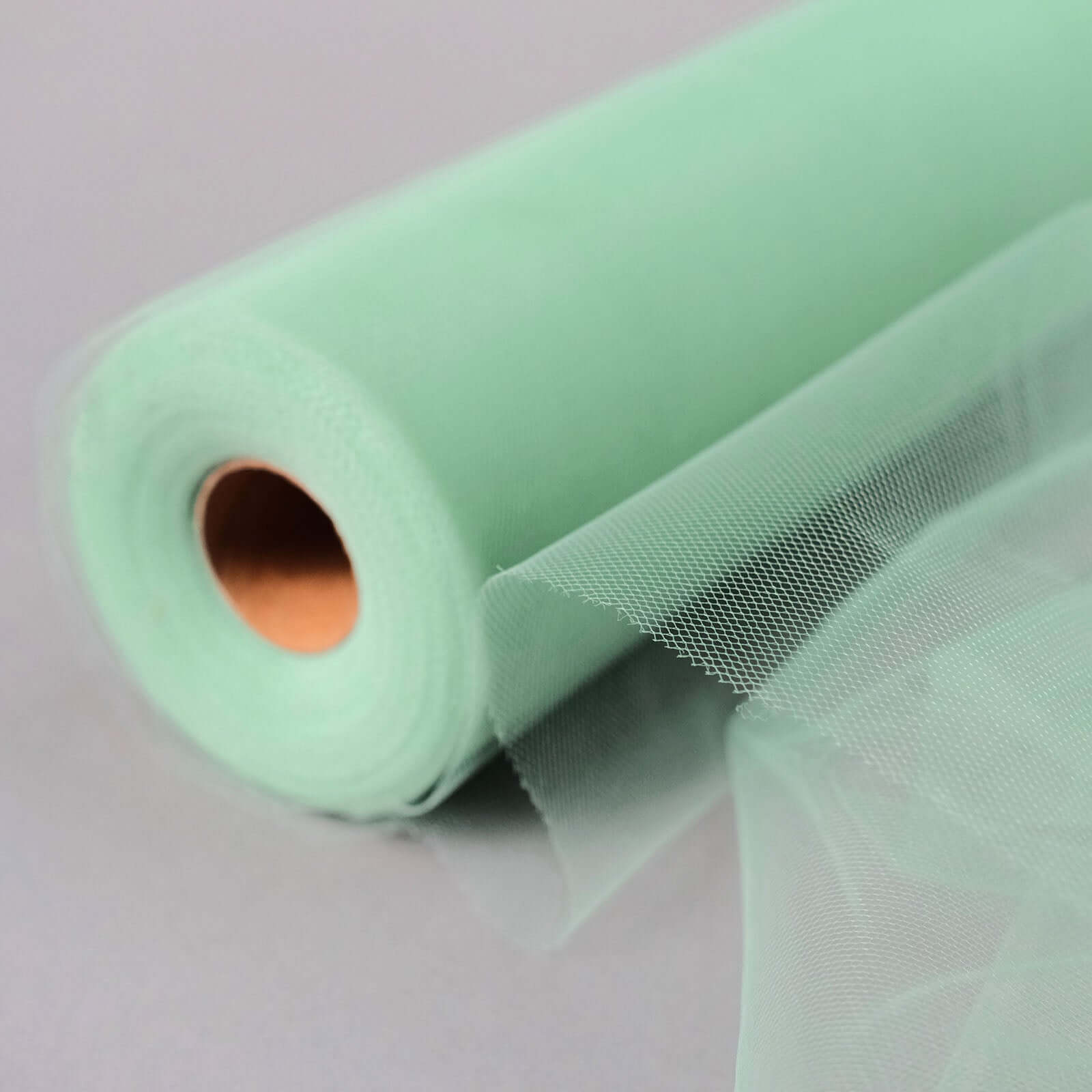 18"x100 Yards Sage Green Tulle Fabric Bolt, Sheer Fabric Spool Roll For Crafts