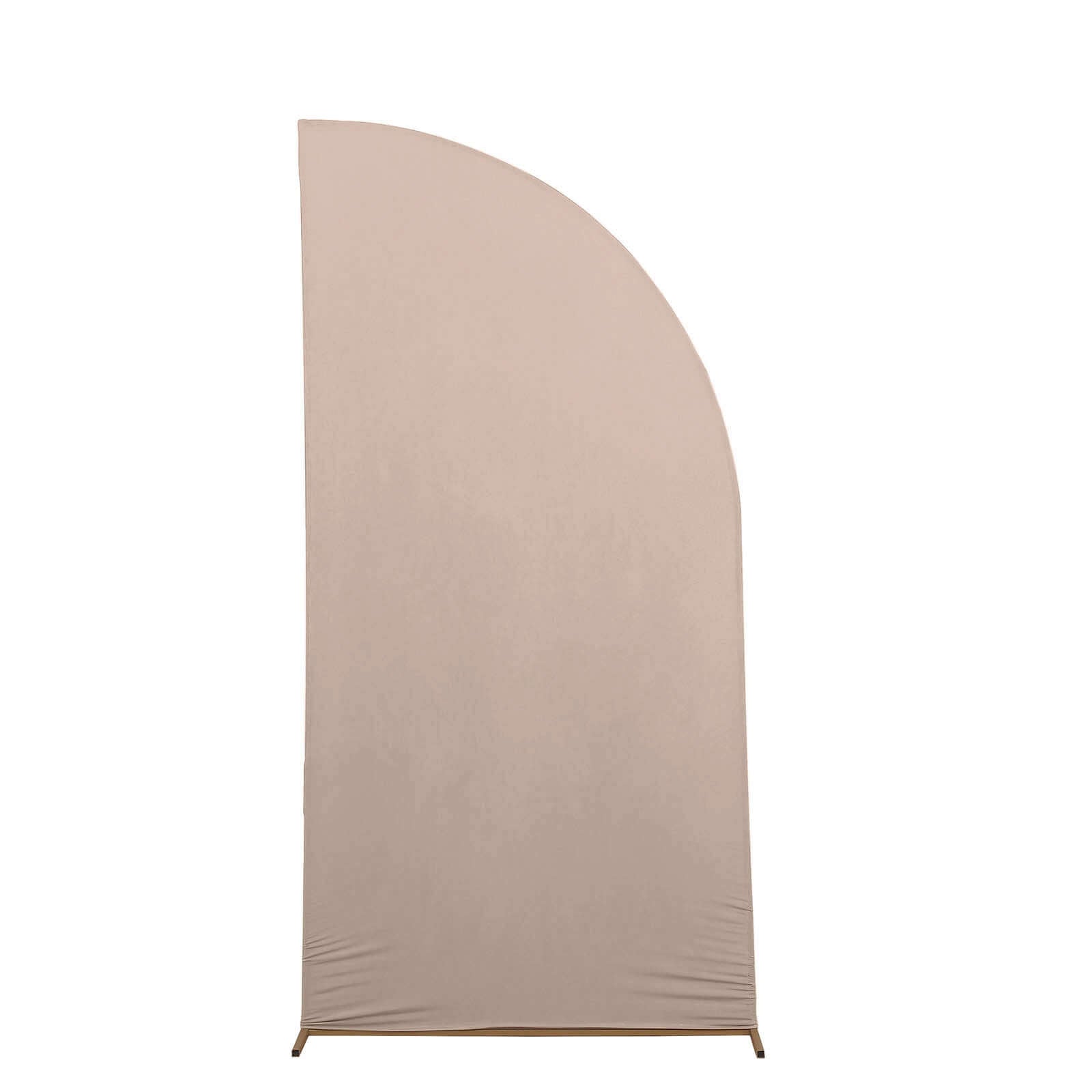 7ft Matte Nude Spandex Half Moon Chiara Backdrop Stand Cover, Custom Fitted Wedding Arch Cover