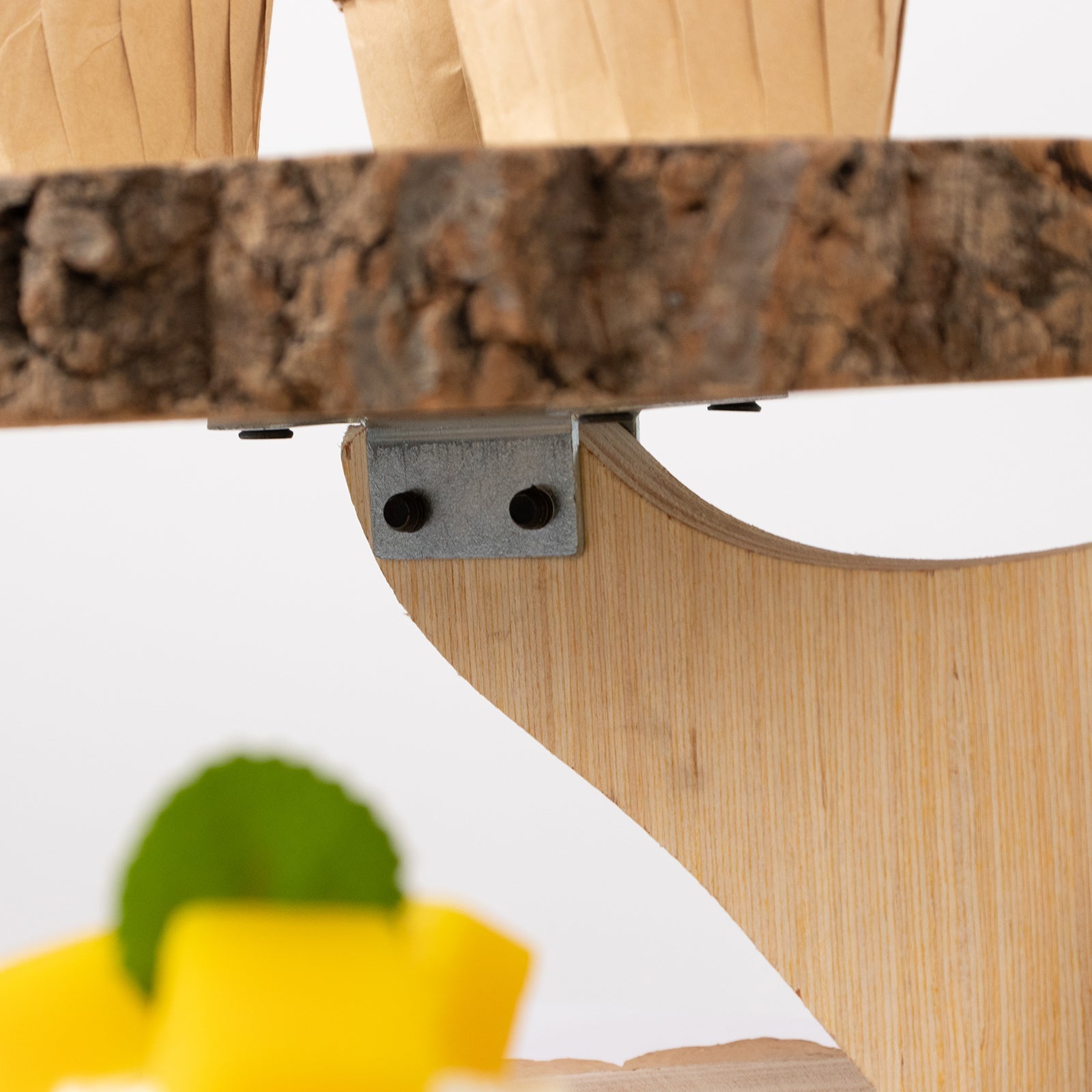 3-Tier Wooden Cupcake Stand Rustic Natural Wood Slice with Tree Branch Style - Farmhouse Dessert Display Cake Holder 17"