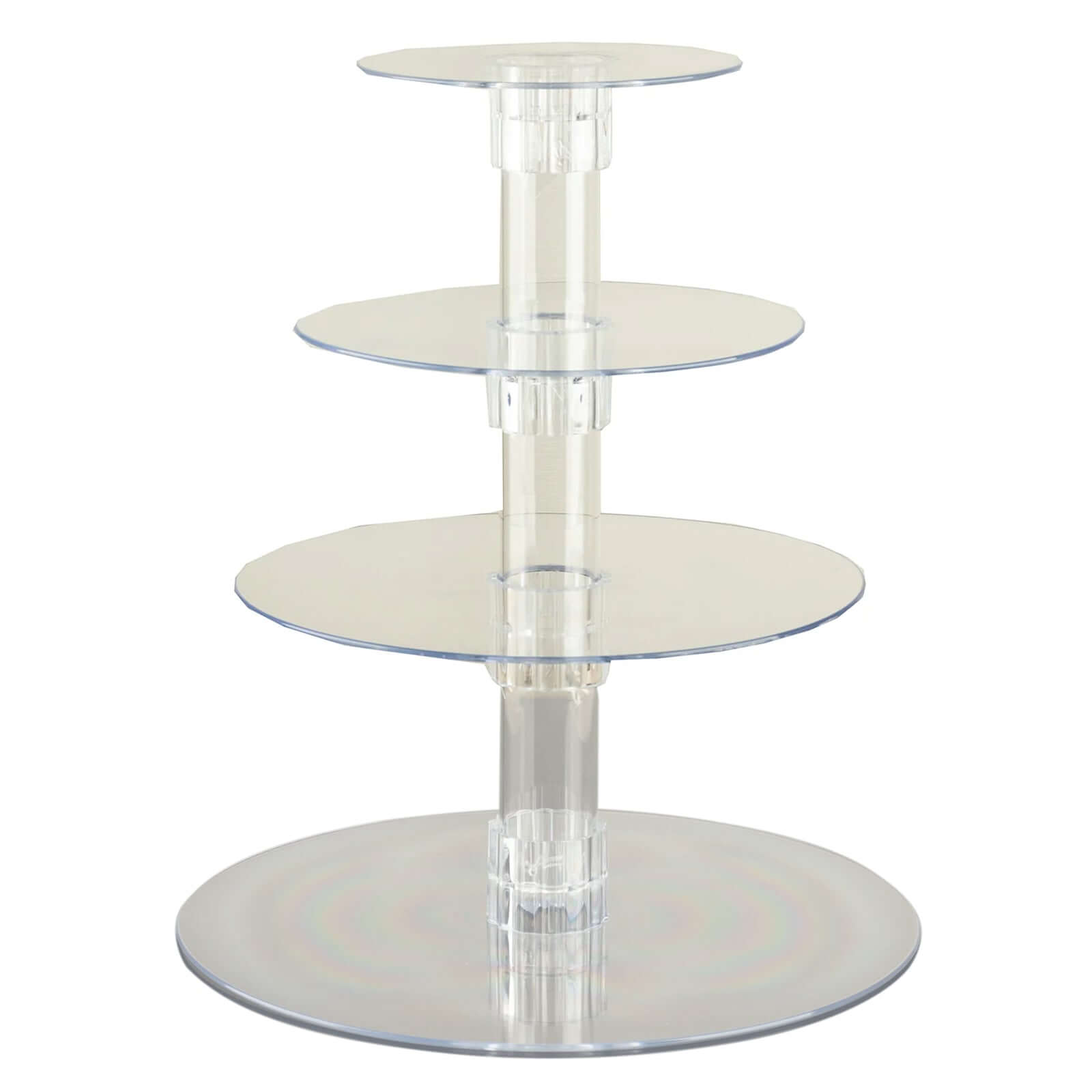 4-Tier Acrylic Round Cupcake Stand Clear - Buffet Party Tables 14"