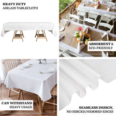 Paper Airlaid Tablecloth Square White - Disposable Linen-Feel Table Cover 70"x70"