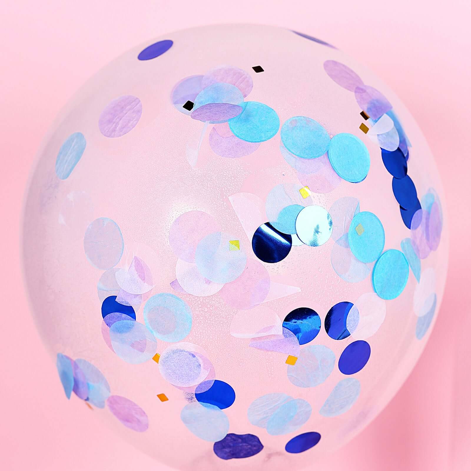 18G Bag Tissue Paper and Foil Table Confetti Mix, Purple Theme Festive Balloon Decor Blue, Gold, Royal Blue, White