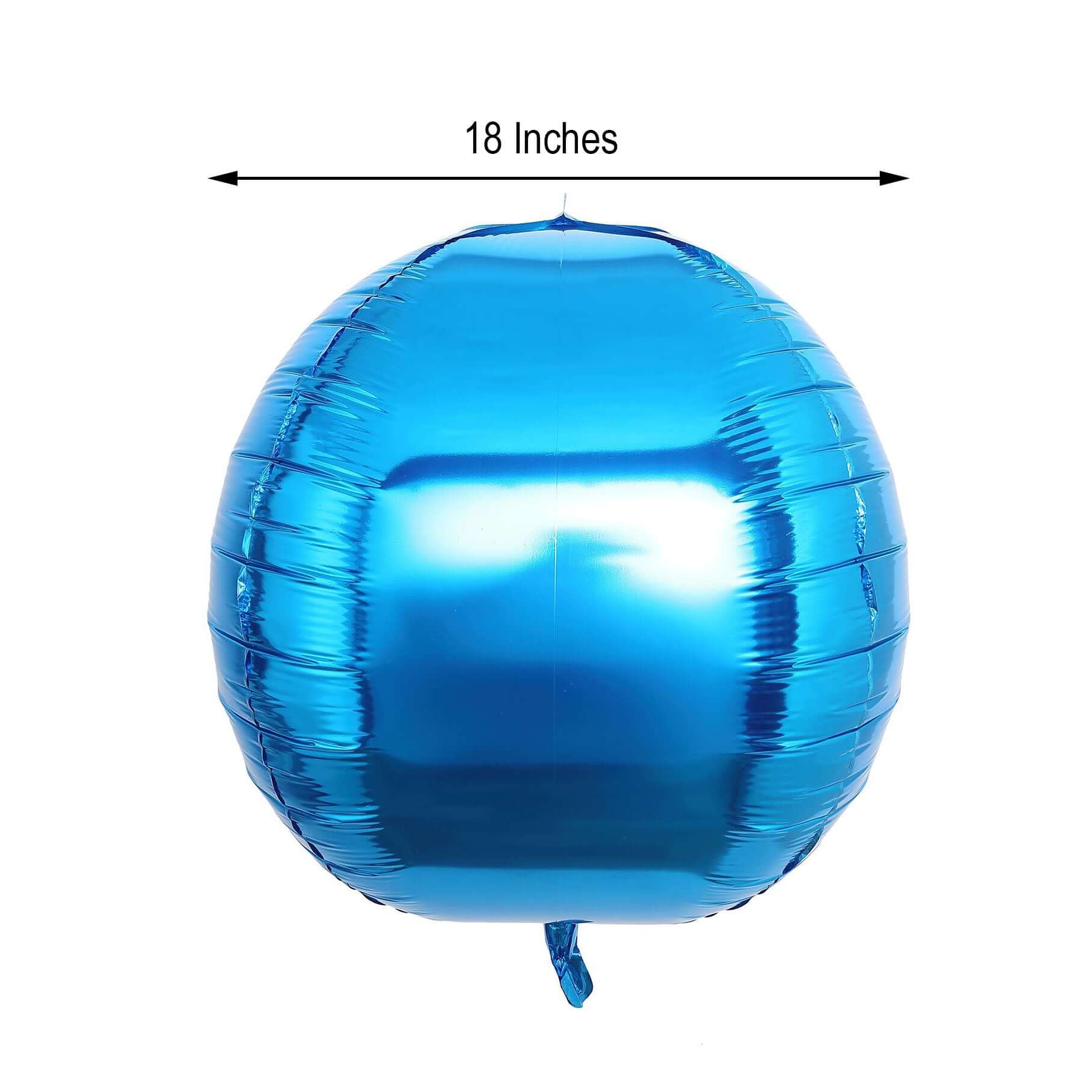 2 Pack 18" 4D Royal Blue Sphere Mylar Foil Helium or Air Balloons